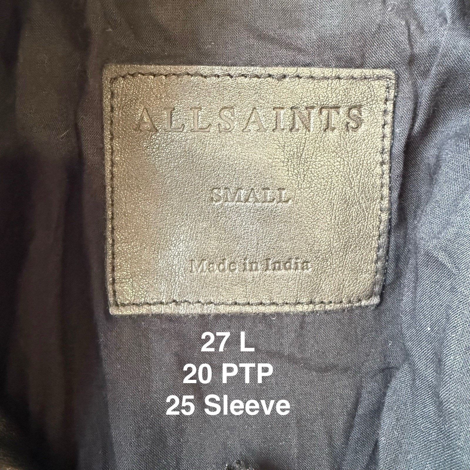 Allsaints All Saints Utility Bomber Jacket S Black Leather Full Zip Size US S / EU 44-46 / 1 - 7 Thumbnail