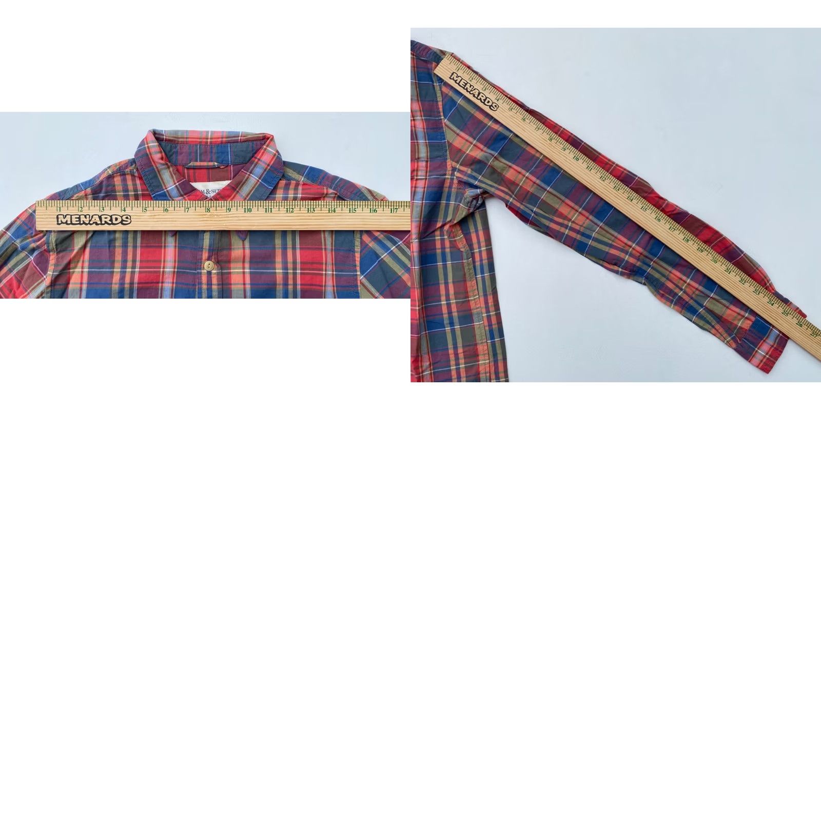 Vintage VINTAGE Denim & Supply Ralph Lauren Button-Up Shirt Plaid Mens Sz M Size US M / EU 48-50 / 2 - 8 Thumbnail