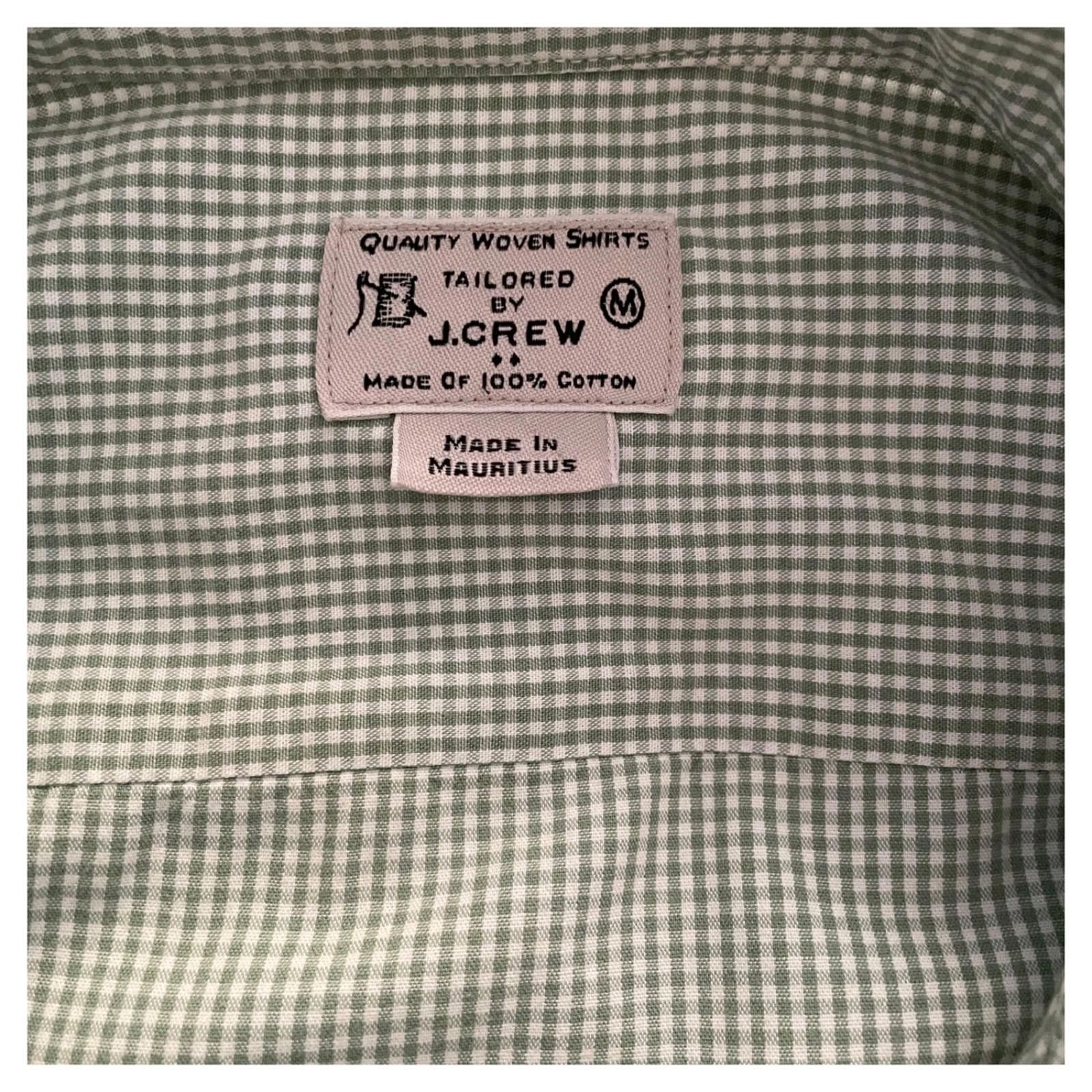 J.Crew J.Crew Men's LS Shirt M Olive & White Gingham Button Up EUC Size US M / EU 48-50 / 2 - 7 Thumbnail