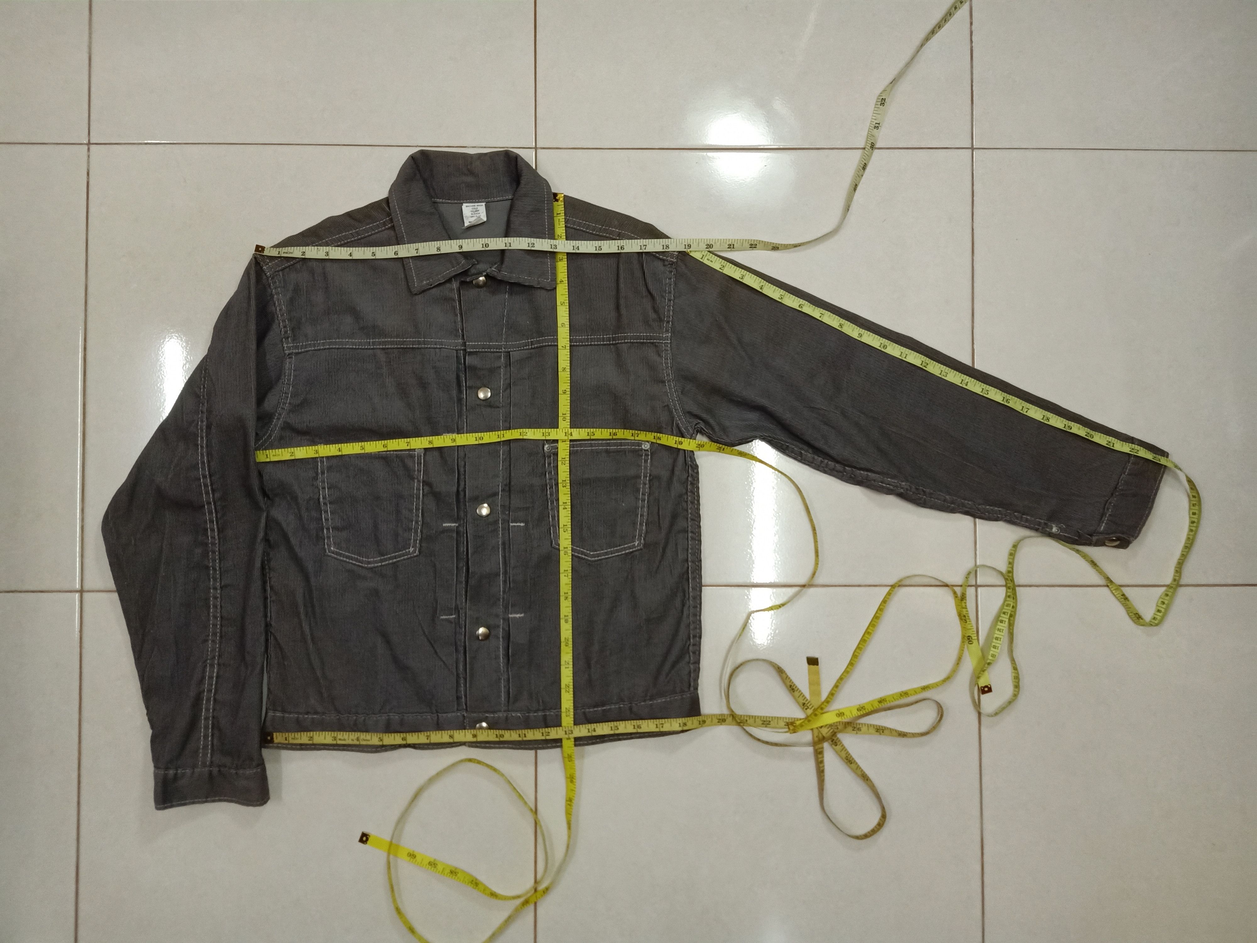 Other MADE IN USA 90's Tailor Made Gray Denim Trucker Jacket Size US L / EU 52-54 / 3 - 10 Thumbnail