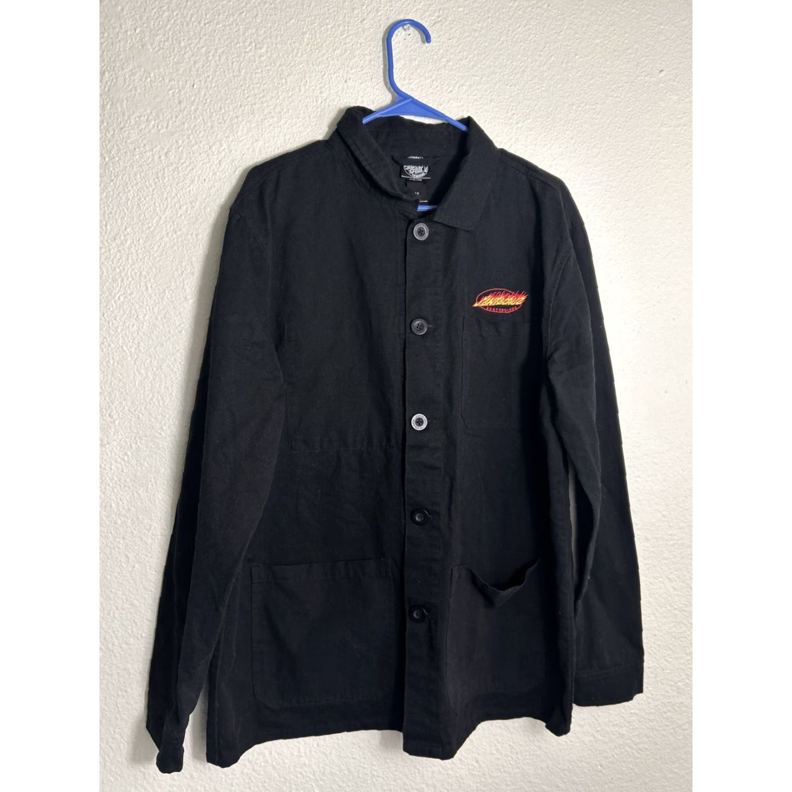 Vintage VINTAGE Santa Cruz Skateboards Mens Medium Long Sleeve Button-Up Shirt Chore Shirt Black Size US M / EU 48-50 / 2 - 2 Thumbnail