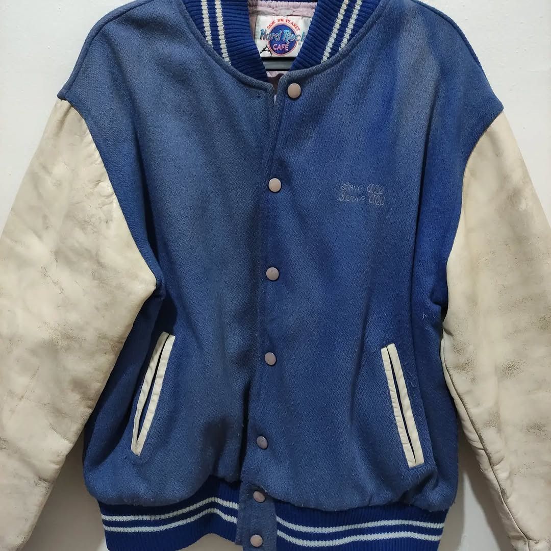 Hard Rock Cafe Vintage hard rock cafe SD 1990s embroidered letterman jacket Size US L / EU 52-54 / 3 - 4 Thumbnail