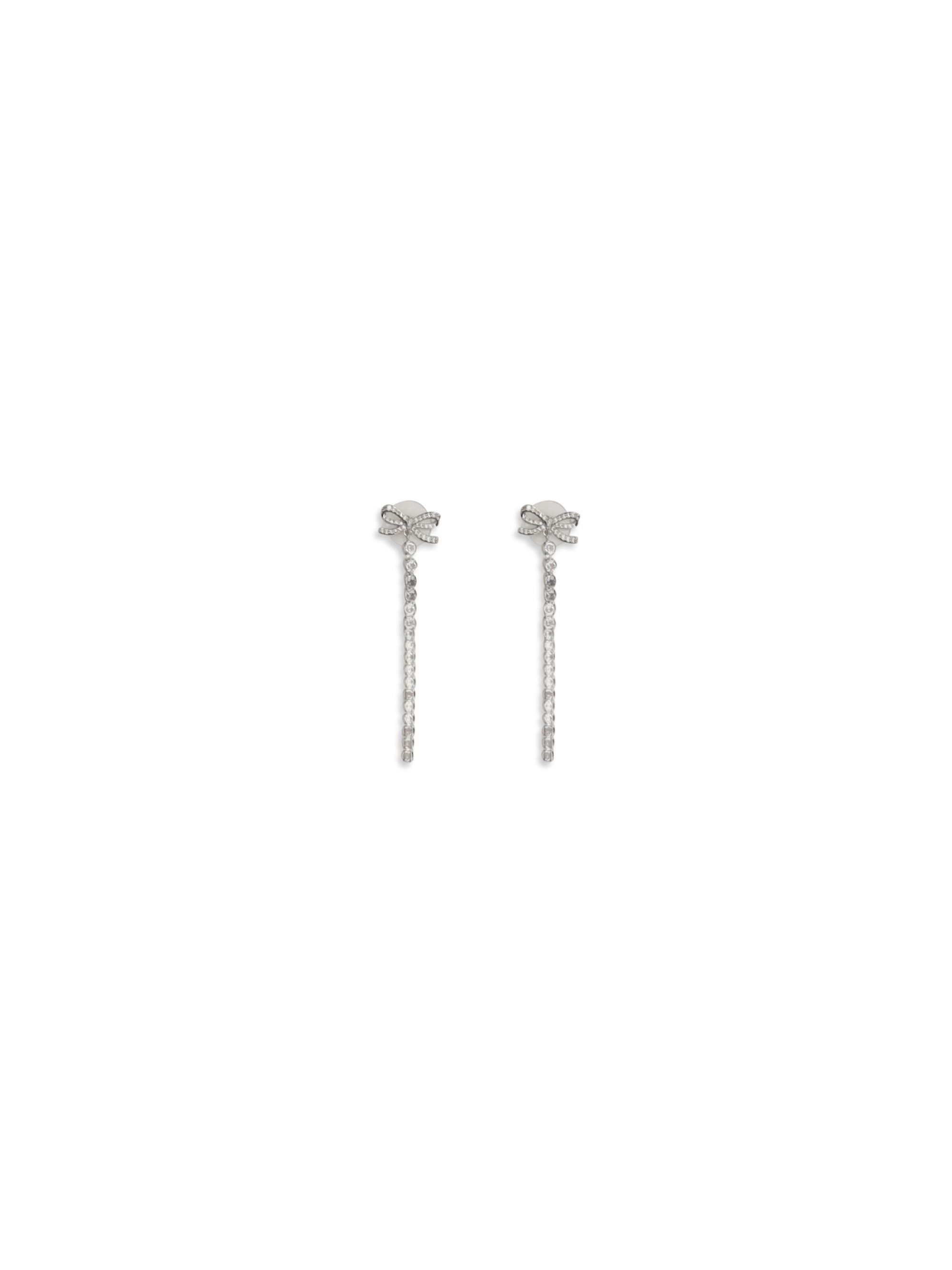 Self-Portrait Crystal Bow Droplet Earrings Size ONE SIZE - 1 Thumbnail