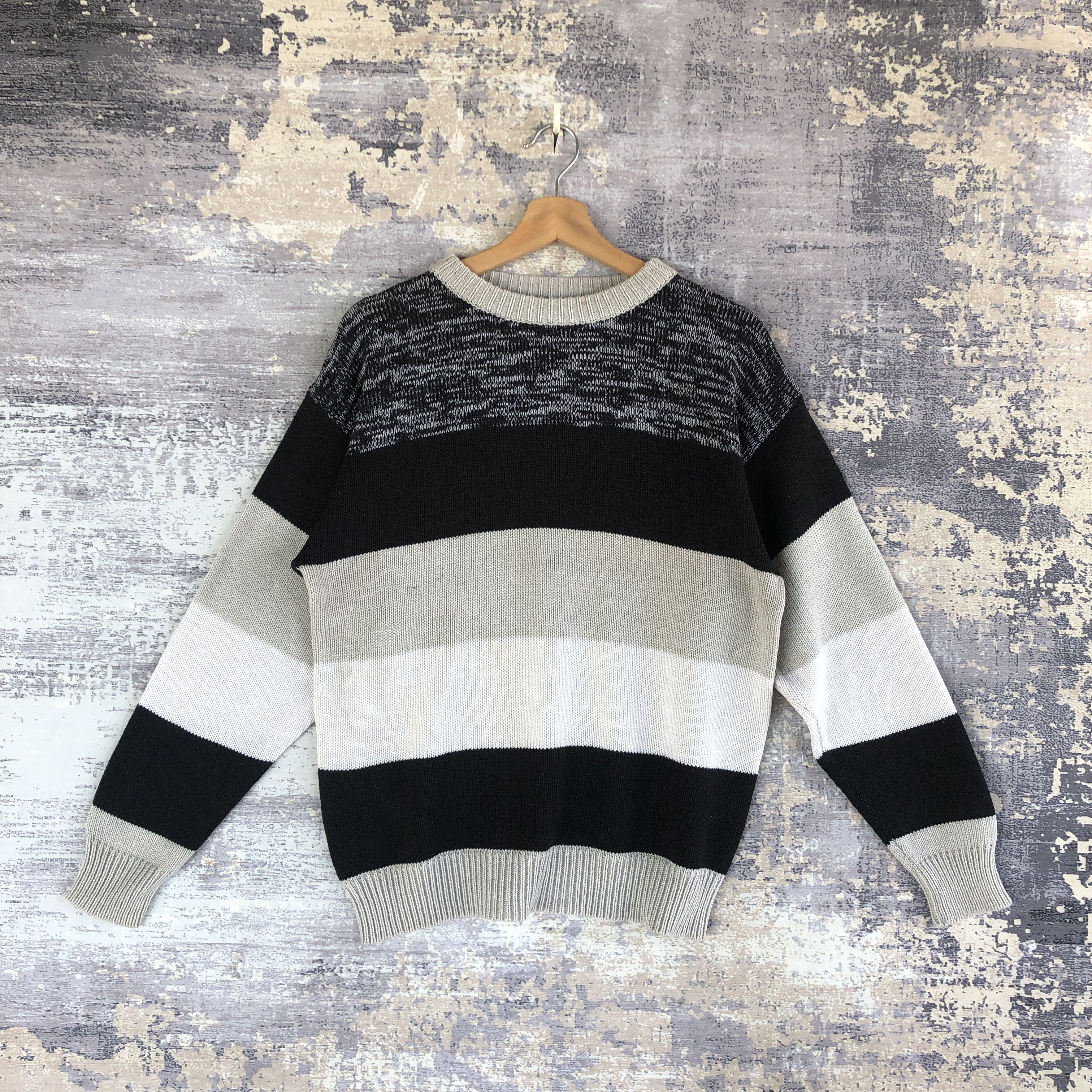 Homespun Knitwear Y2K Japanese Knitted Sweater Multi Color Knitted Sweatshirt Size US S / EU 44-46 / 1 - 1 Thumbnail