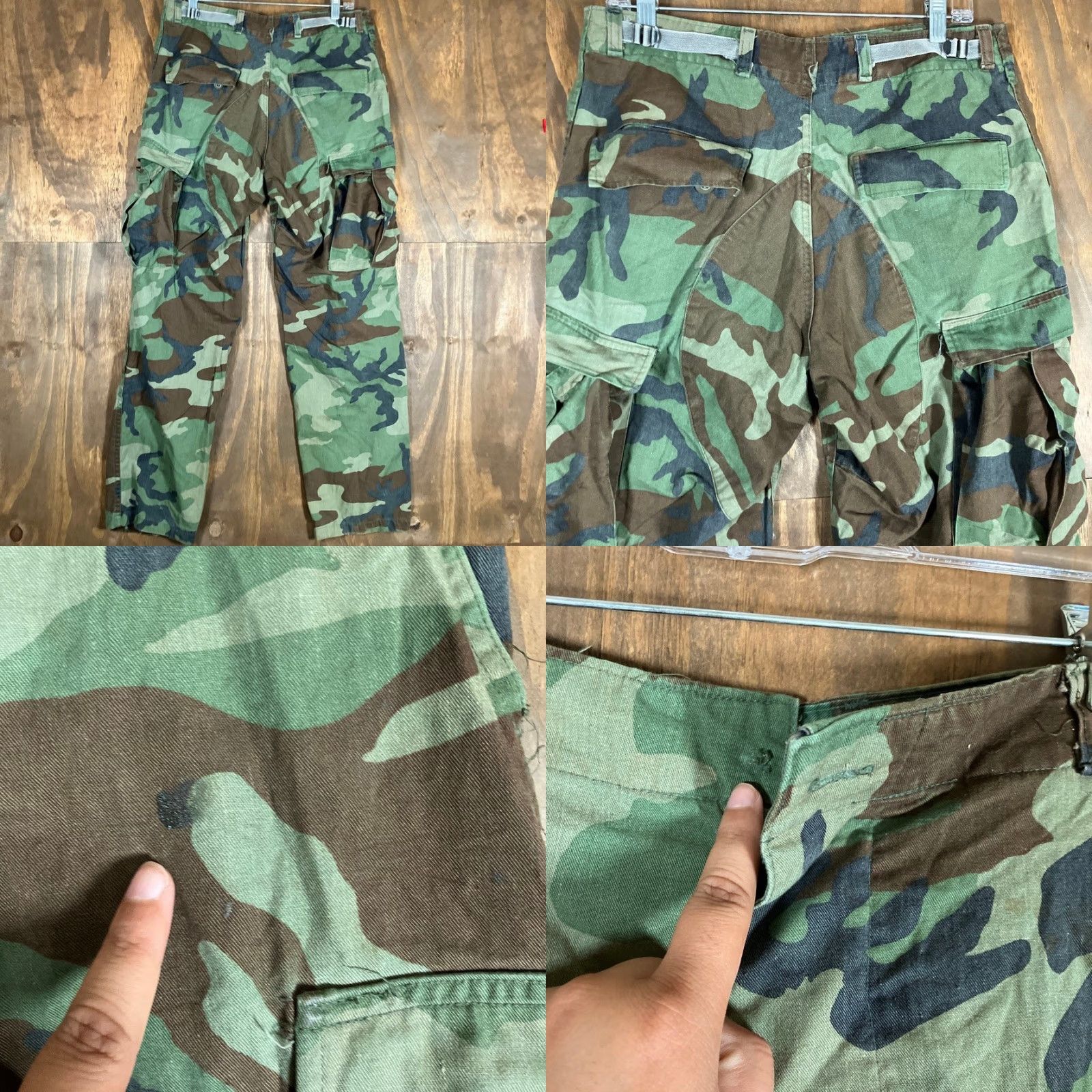 Vintage VINTAGE Military Army Combat Unisex Trousers Green Woodlands Camouflage Uniform Small R Size US 29 - 8 Thumbnail