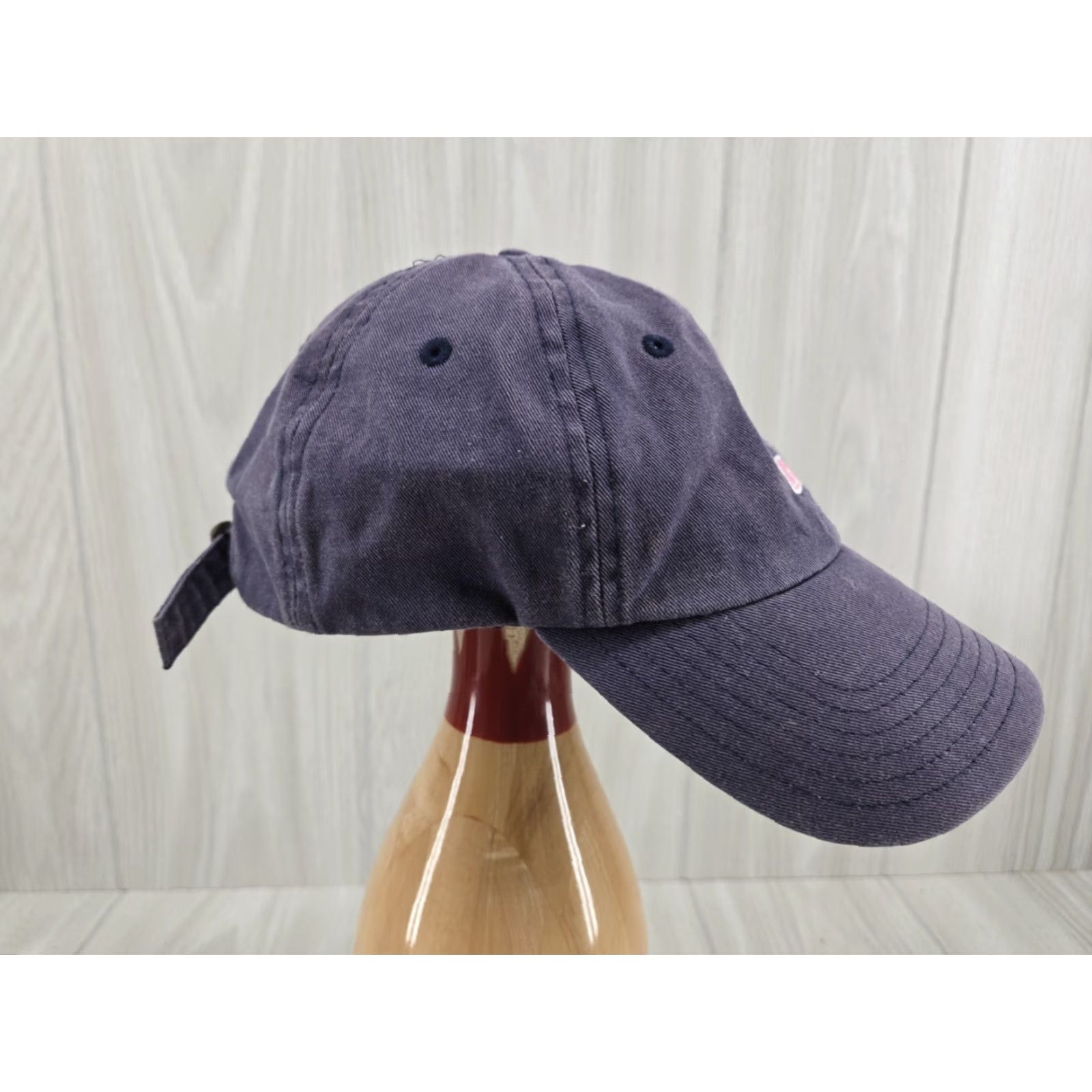 Vineyard Vines Vineyard Vines Distressed Adjustable Hat Cap Whale Blue Baseball Cap One Size Men Women Size ONE SIZE - 4 Thumbnail