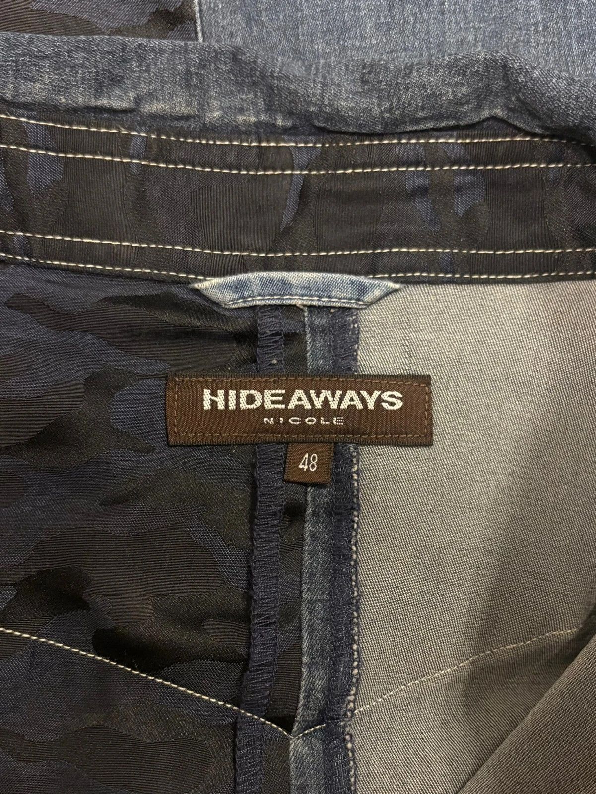 HIDEAWAYS Japanese brand denim two tone shirt Size US M / EU 48-50 / 2 - 4 Thumbnail