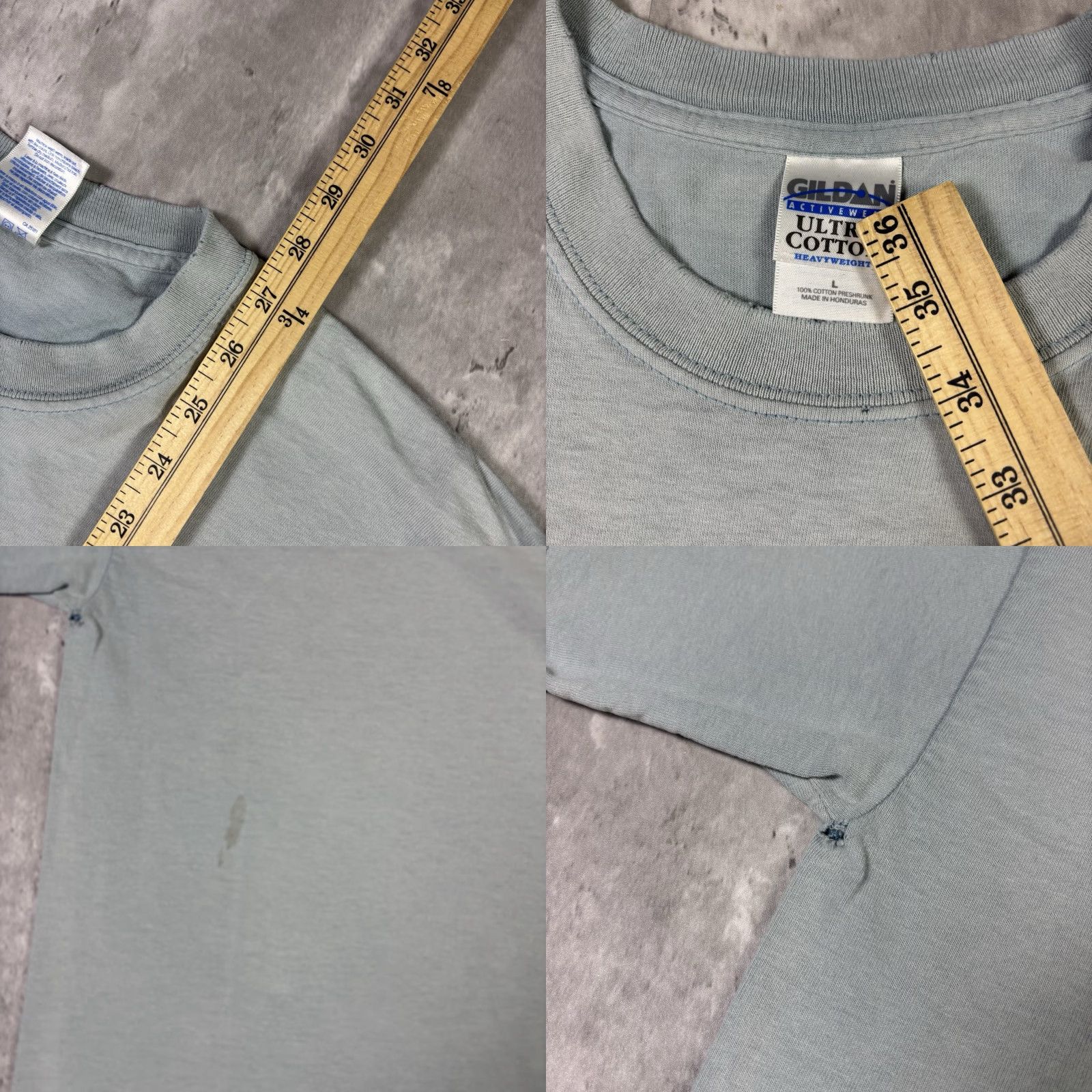 Gildan VINTAGE Salmon Fish Art T Shirt Blue Sun Faded 90s Nature Outdoors size Large Size US L / EU 52-54 / 3 - 8 Thumbnail