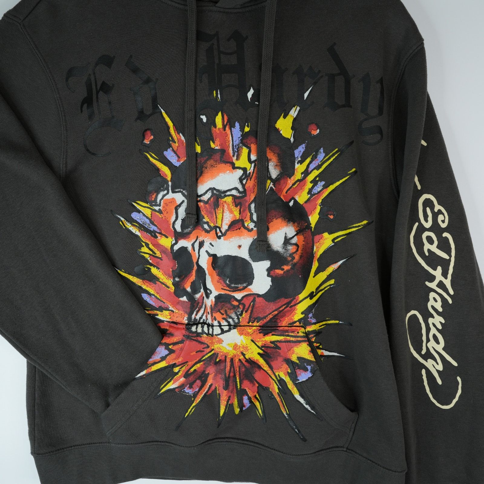Ed Hardy Ed Hardy Hoodie Mens M Dark Gray Exploding Skull Size US M / EU 48-50 / 2 - 3 Thumbnail