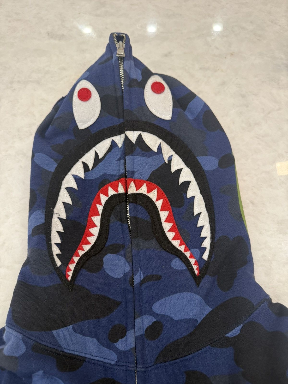 Bape Blue Bape Color Camo shark Full zip hoodie Size US M / EU 48-50 / 2 - 2 Thumbnail