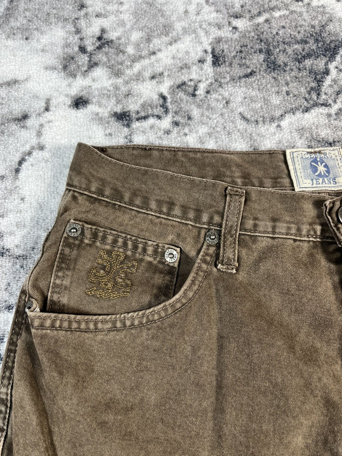 Iceberg Iceberg 90s Vintage Brown Denim Made in Italy Rare Size US 31 - 4 Thumbnail