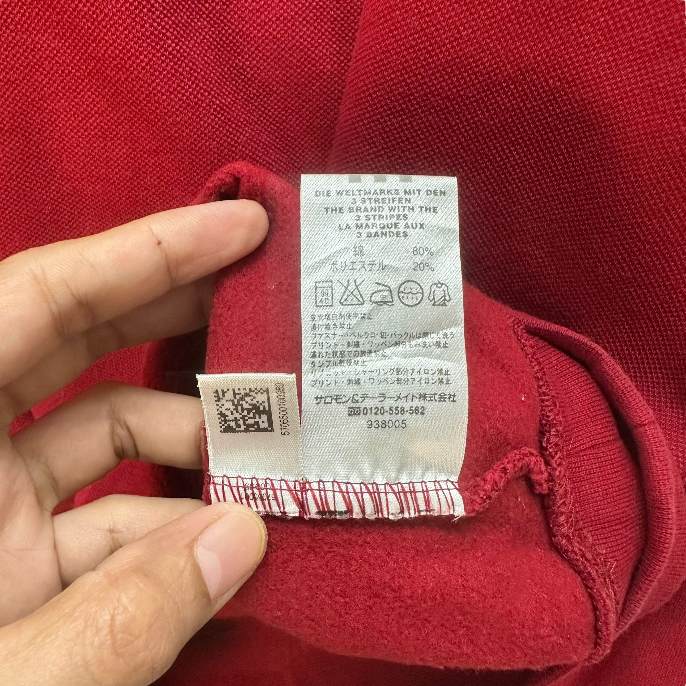 Adidas Y2K VINTAGE ADIDAS V NECK RED SWEATSHIRTS #8698-021 Size US L / EU 52-54 / 3 - 8 Thumbnail