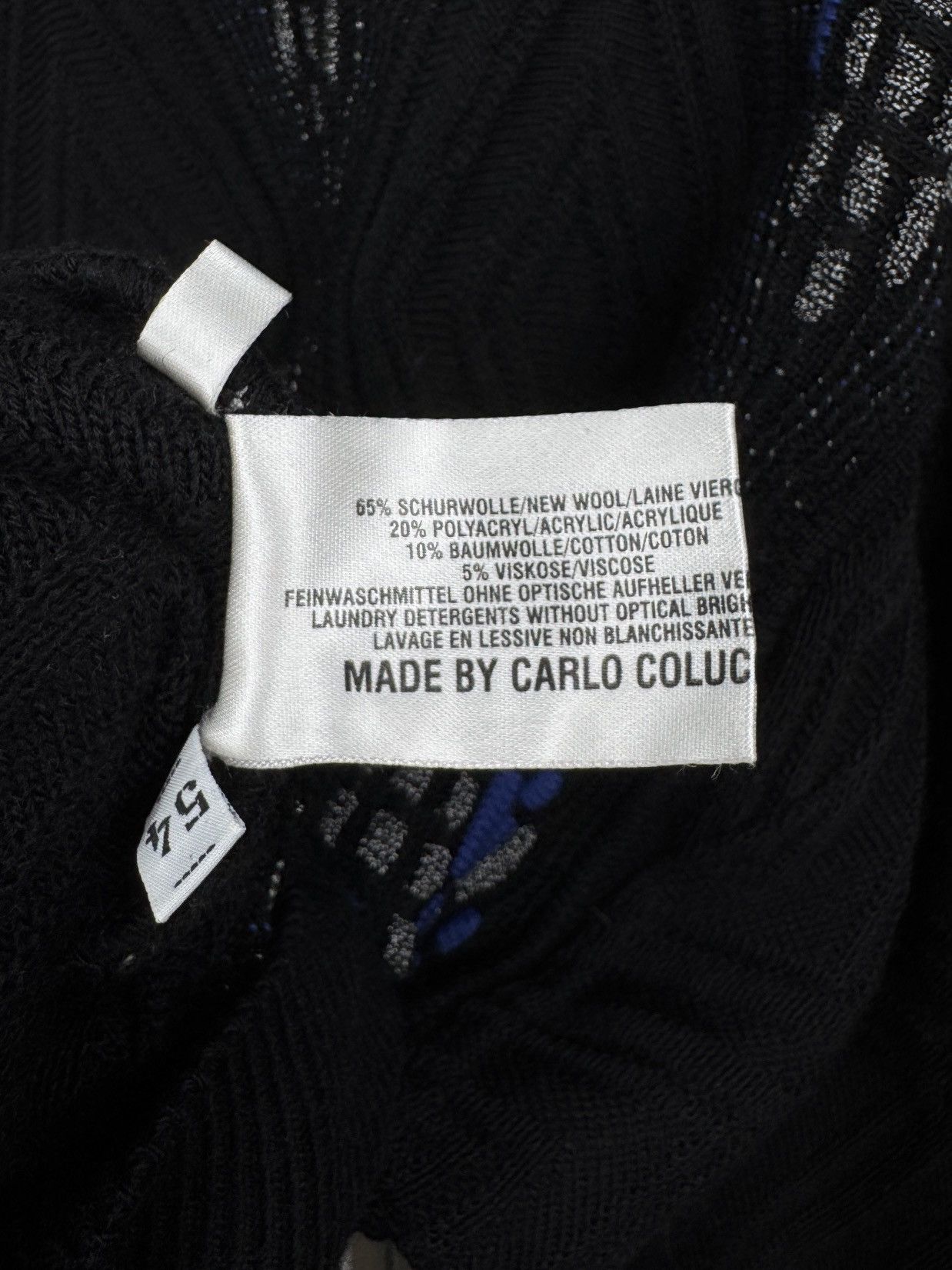 Carlo Colucci Carlo Colucci black cable knitted wool sweater size 54 Size US L / EU 52-54 / 3 - 12 Thumbnail