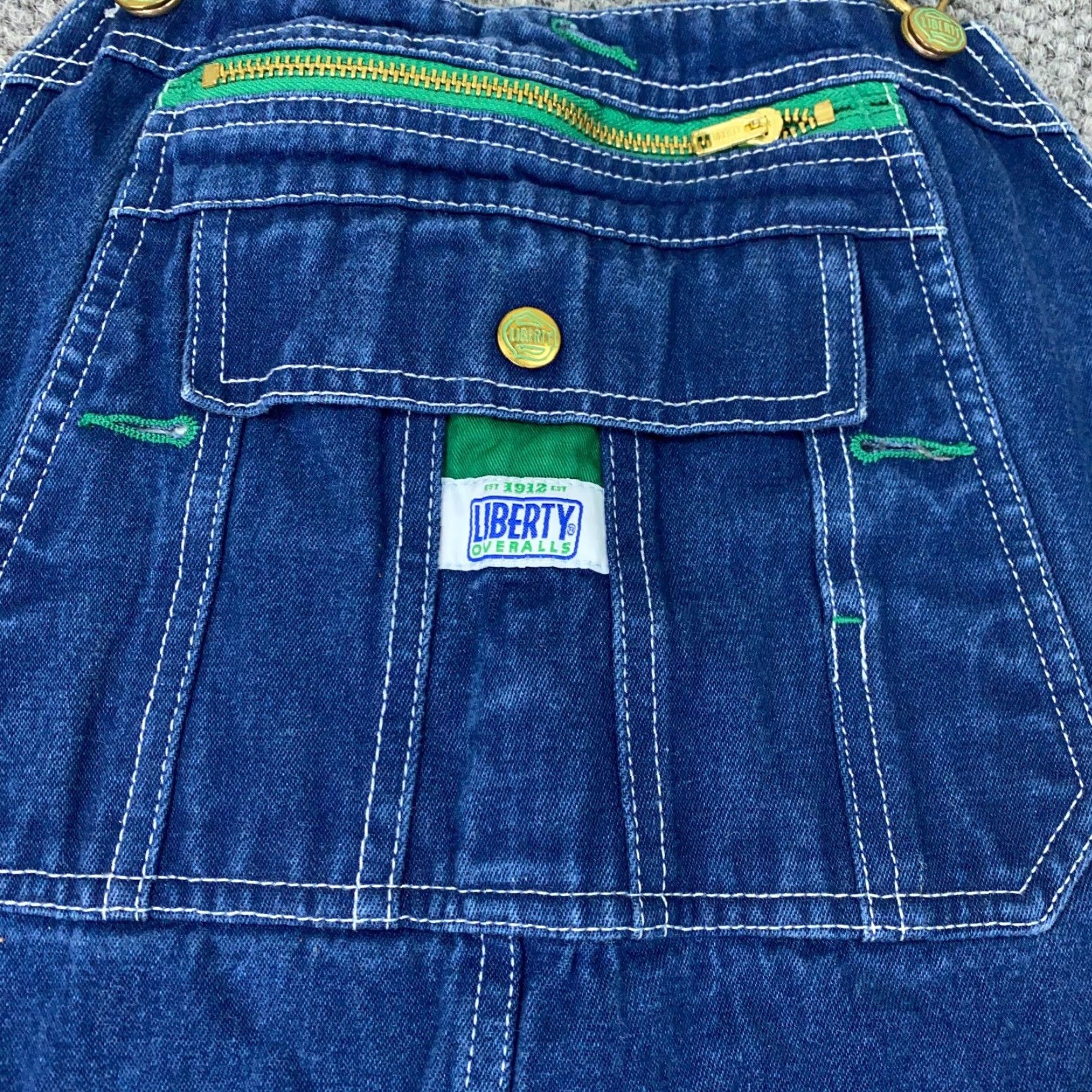 Vintage VINTAGE Liberty Denim Overalls Jeans 42x30 Men Blue 5-Pocket USA 90s Mens Regular Cotton denim workwear Size US 42 / EU 58 - 3 Thumbnail