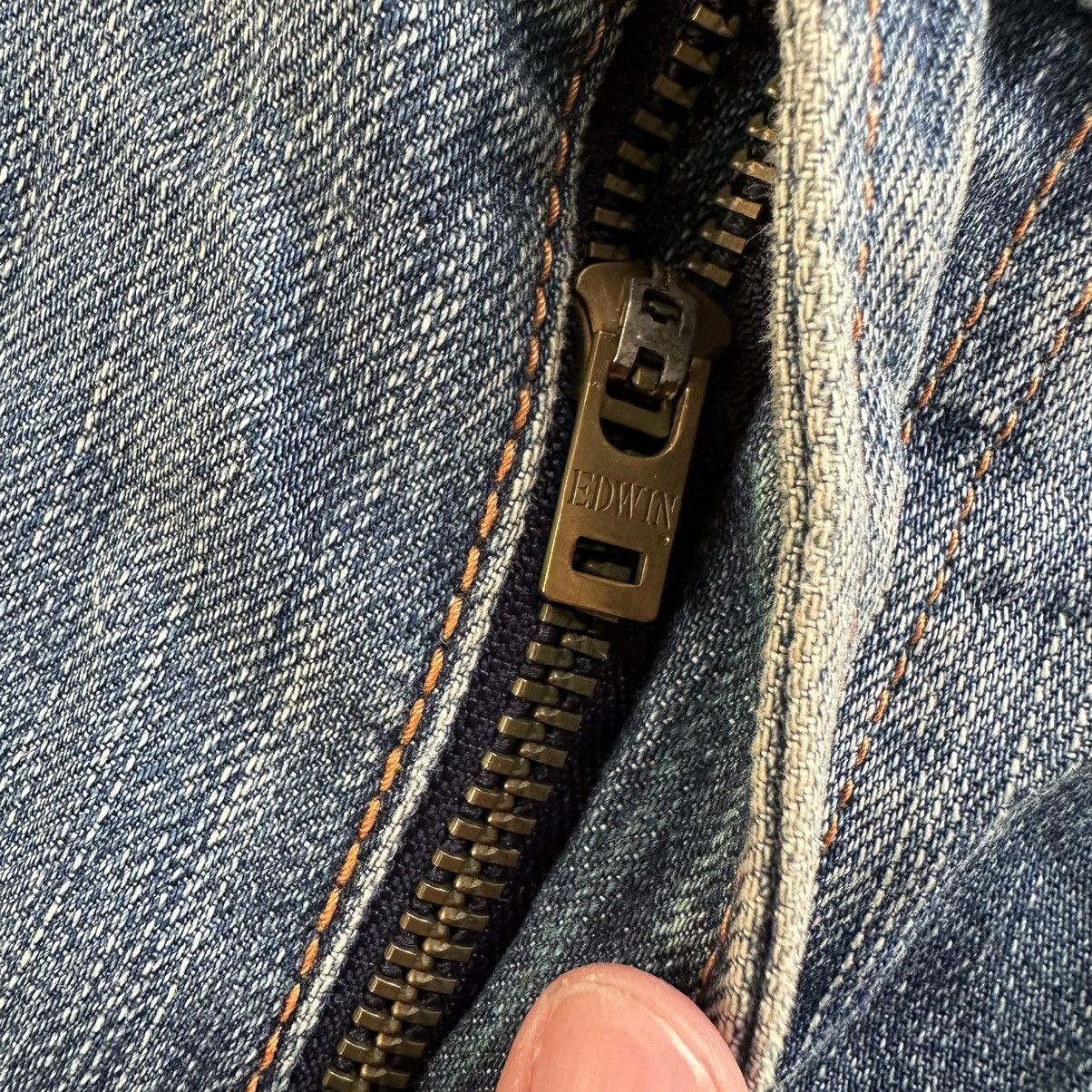 Japanese Brand Vintage Edwin Distressed Jean Rusty Faded Denim Pant W31 Size US 31 - 7 Thumbnail