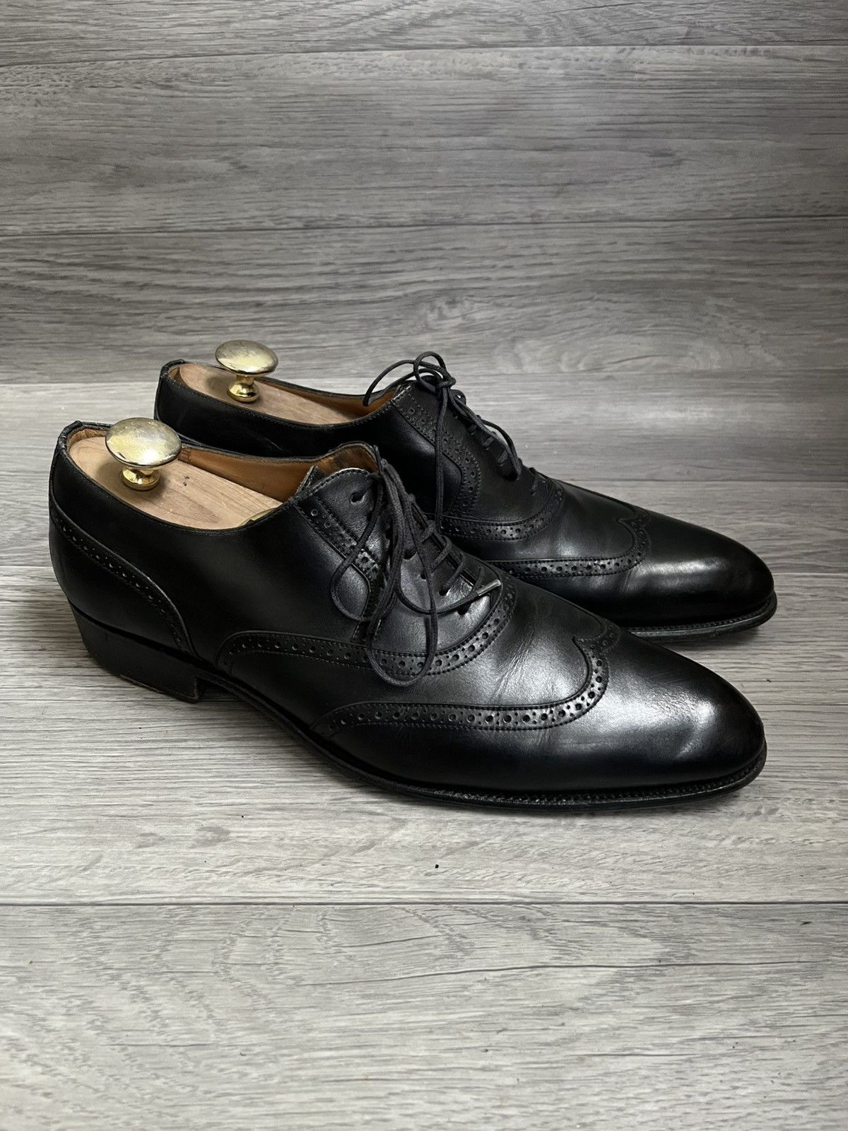 Jm Weston Wingtip Oxford Leather Shoes in Black, Men's (Size 9) — image 6 of 6