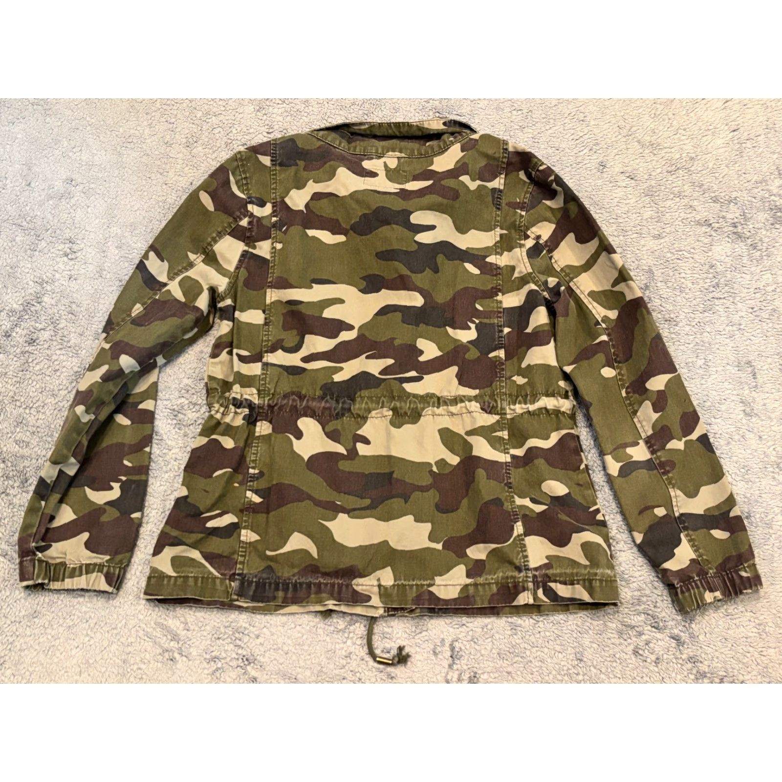 Old Navy Old Navy Jacket Womens Medium Green Camo Cotton Pockets Full Zip Snap Closure Size M / US 6-8 / IT 42-44 - 5 Thumbnail