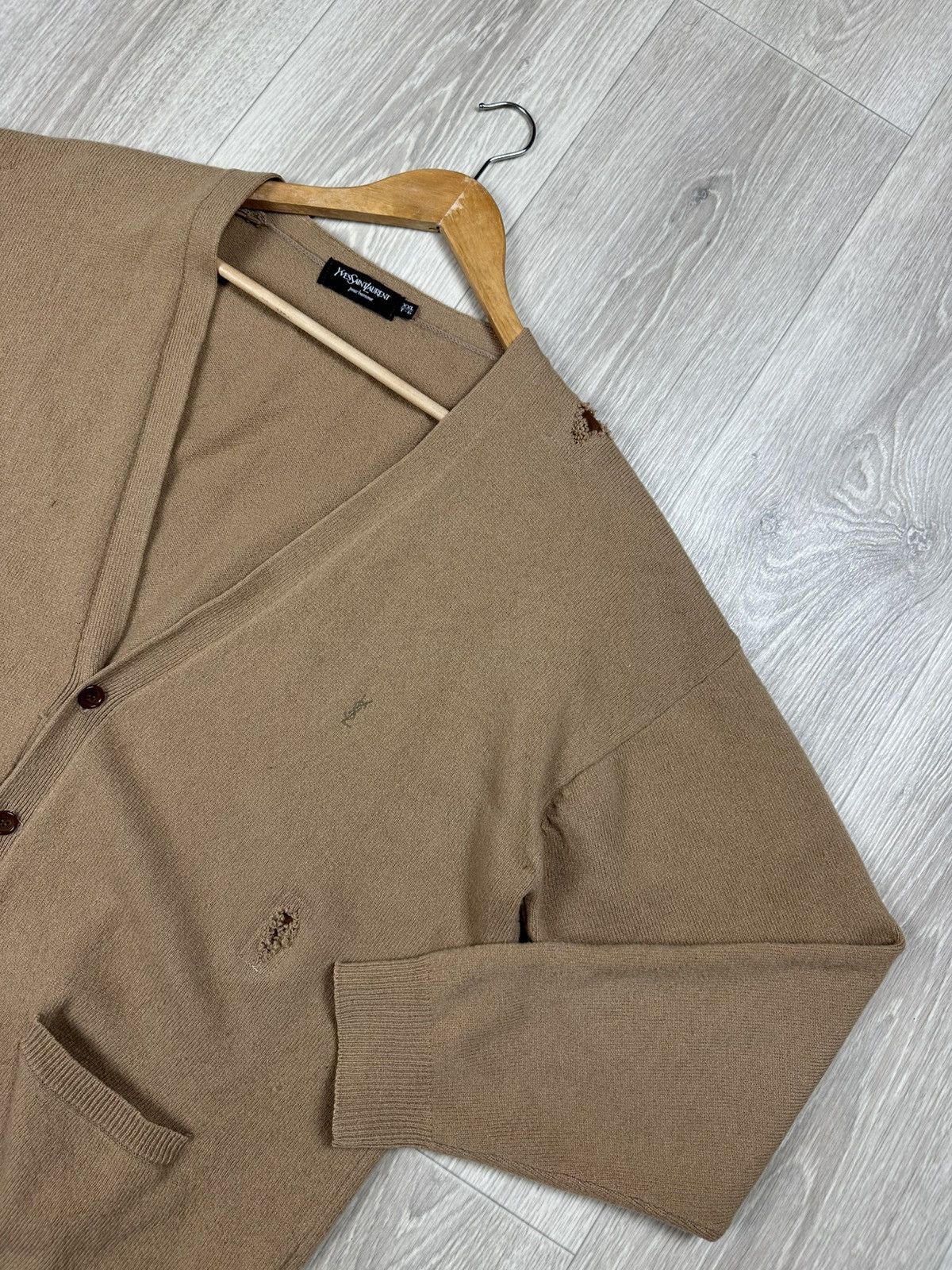 Yves Saint Laurent Yves Saint Laurent Distressed Button Cardigan Sweater 1 of 1 Size US XXL / EU 58 / 5 - 2 Thumbnail