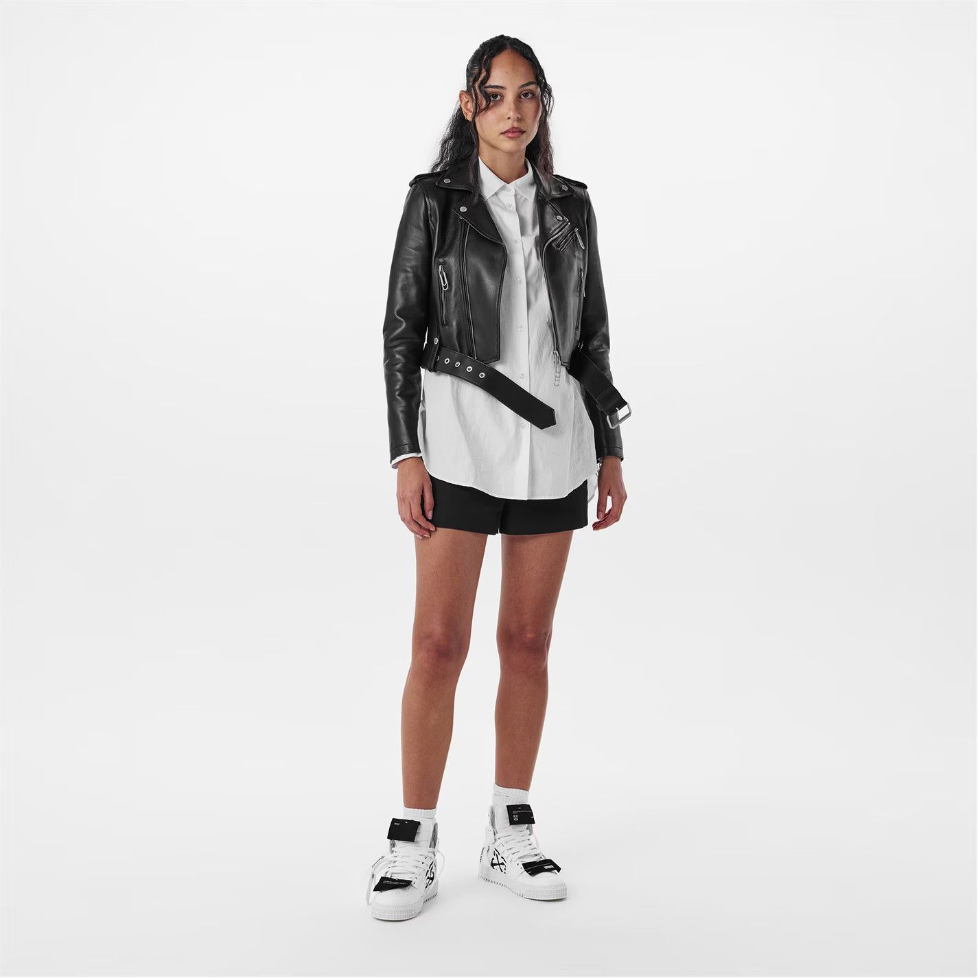Off-White o1y1125 Biker Jacket in Black Size XS / US 0-2 / IT 36-38 - 6 Thumbnail