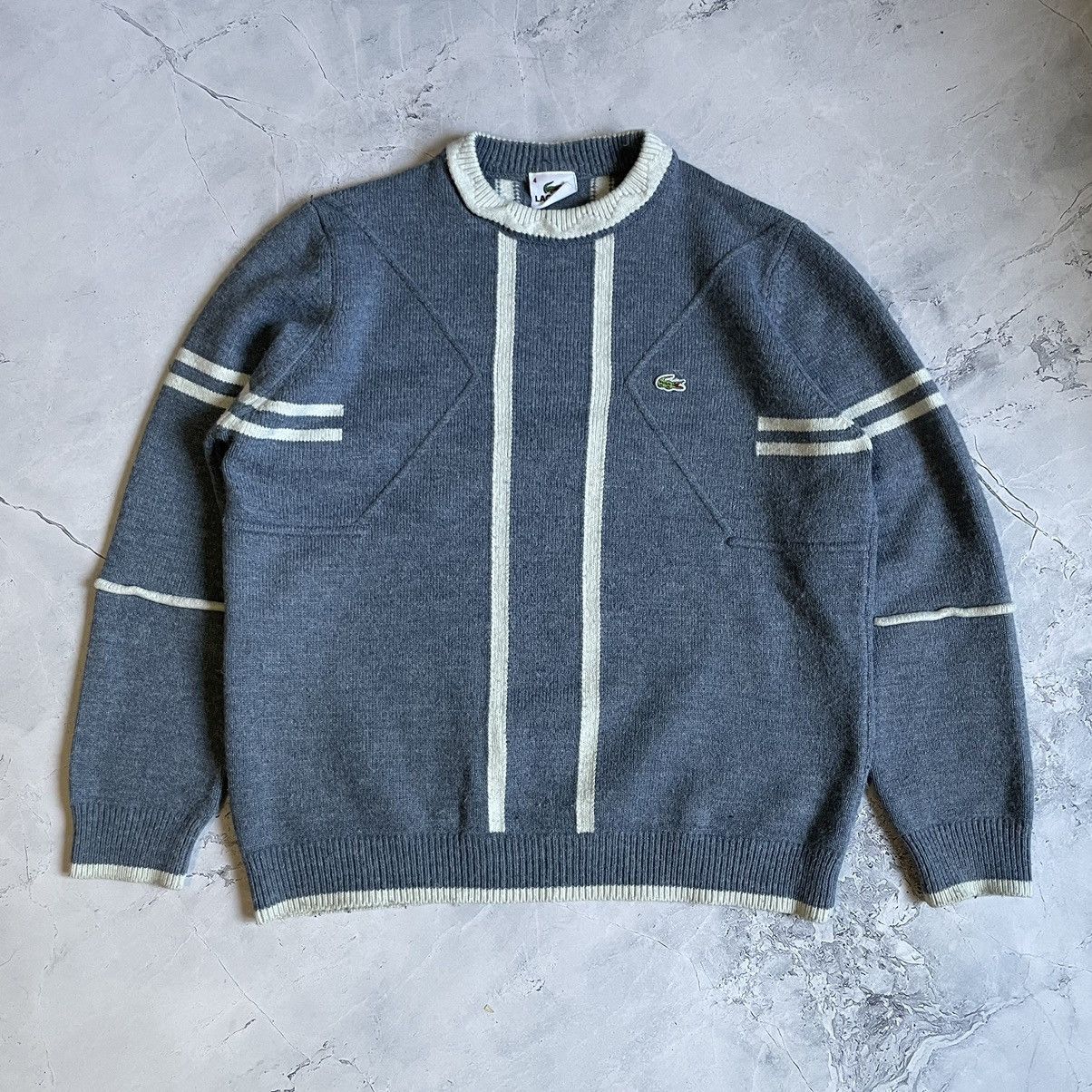 Lacoste × Vintage Lacoste Men’s Vintage Knitted Sweater Striped Size US M / EU 48-50 / 2 - 1 Thumbnail