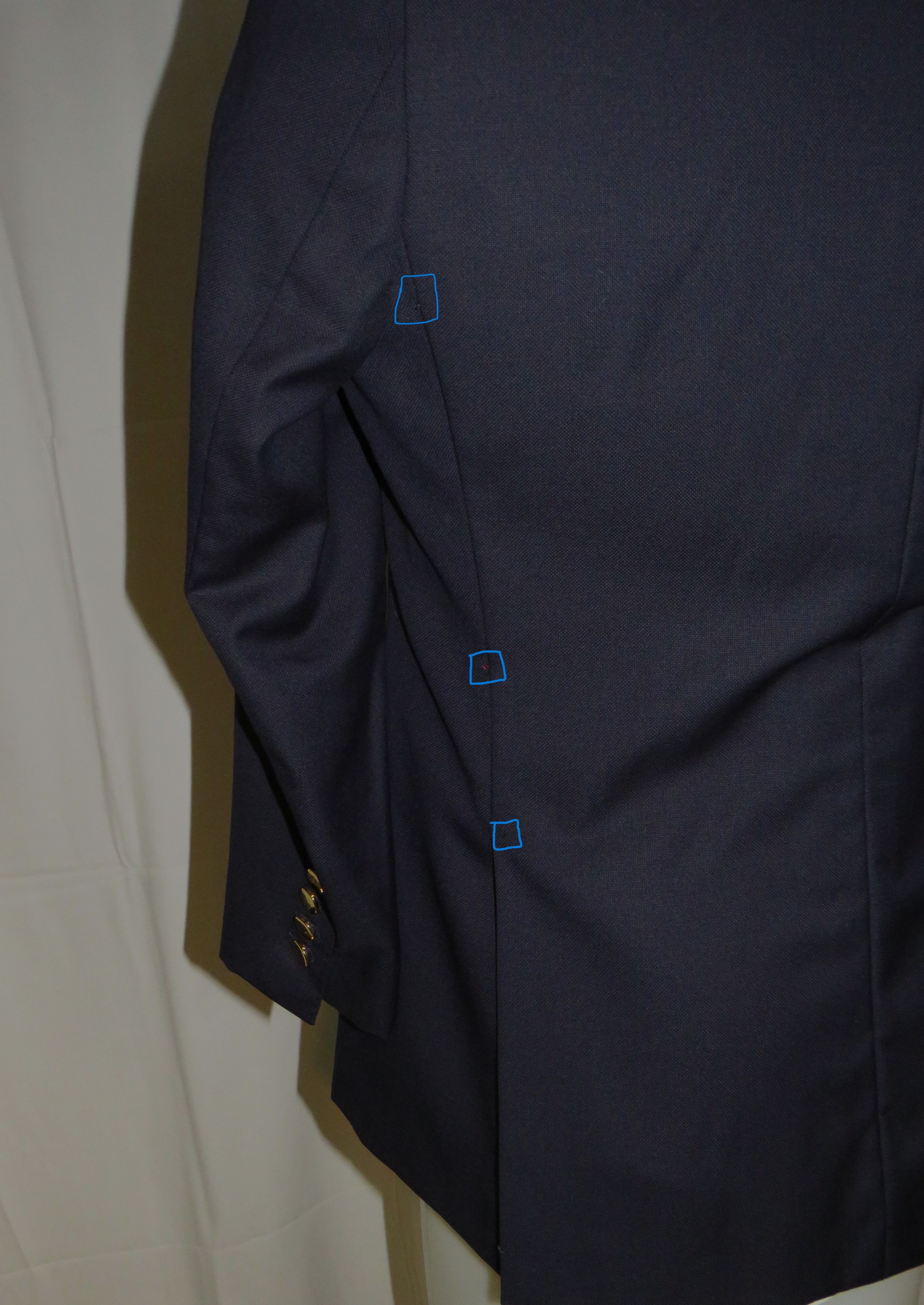 Other Alex Hitz Navy Gold Button Double Breasted Blazer 40S Size 40S - 12 Thumbnail