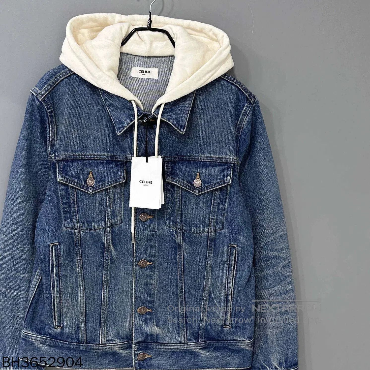 Celine Hooded Logo Denim Jacket Celine. Size S / US 4 / IT 40 - 2 Thumbnail