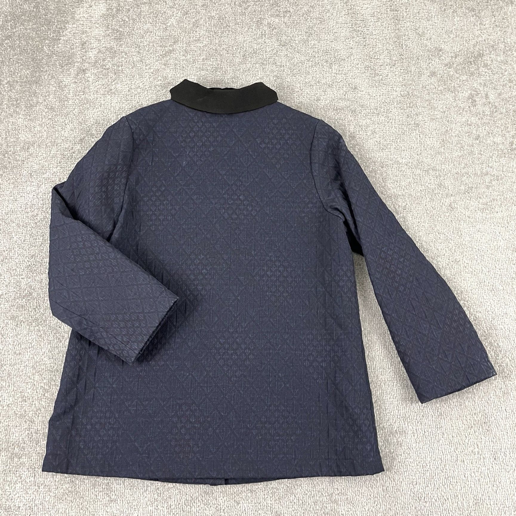 Vintage BABETTE Jacket Womens XXS Oversized Blue Quilted Snap Front Barn Coat Pockets Size XXS / US 00 / IT 34 - 7 Thumbnail