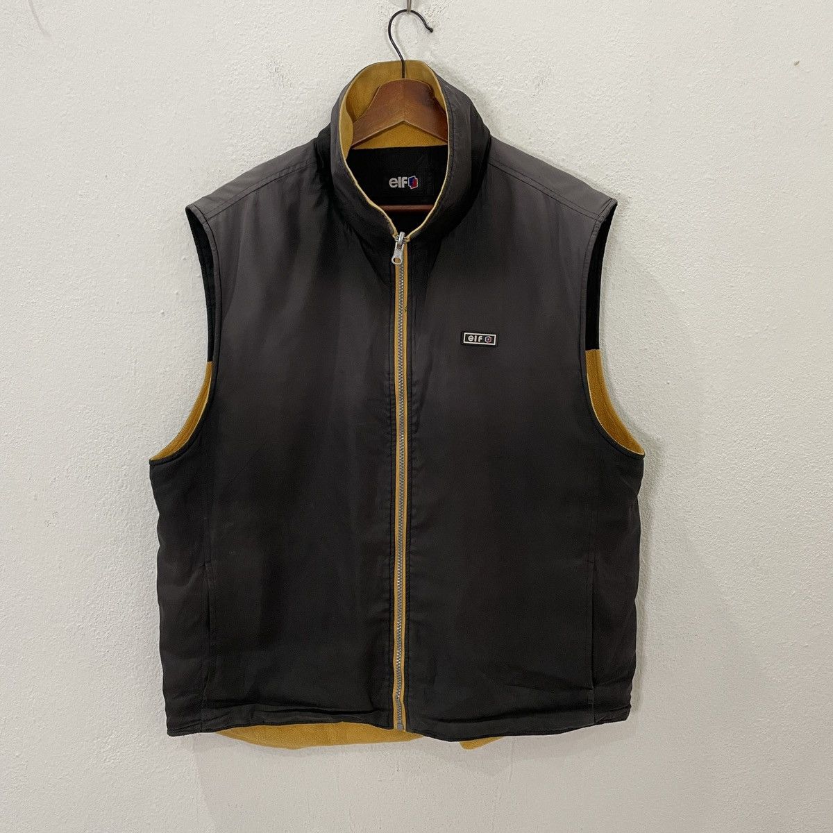 Vintage Elf Racing Reversable Faded Sleeveless Jacket