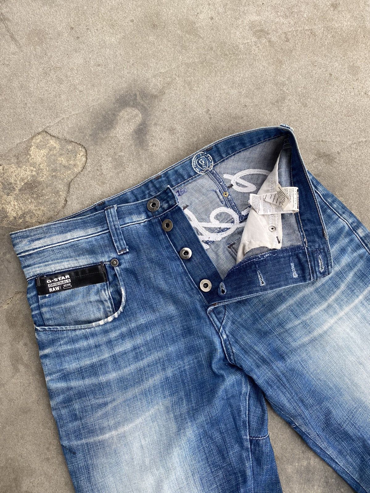 G-Star Vintage G Star Raw 3301 Embroidered Denim Jeans Size US 29 - 10 Thumbnail