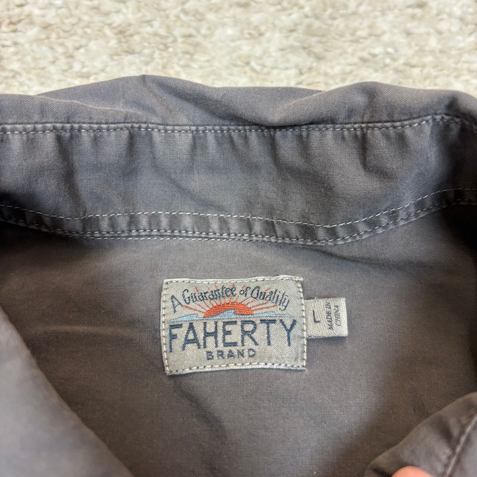 Faherty Faherty Pocket Cotton Button Up Shirt Men's Large Size US L / EU 52-54 / 3 - 4 Thumbnail