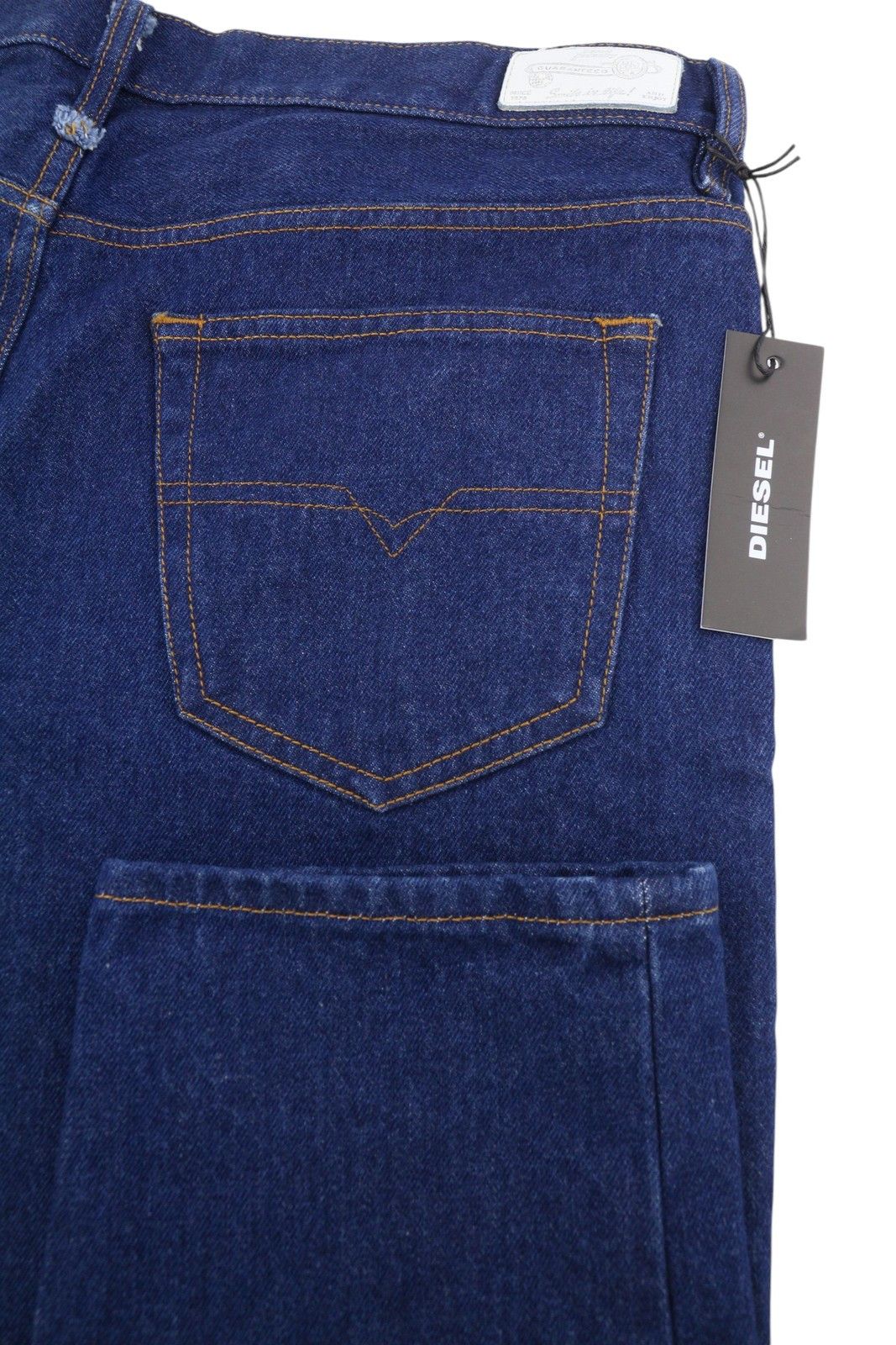 Diesel MARHKY 0706Q W34 Dark Blue Tapered Button Fly Jeans 89063 Size US 34 / EU 50 - 6 Thumbnail