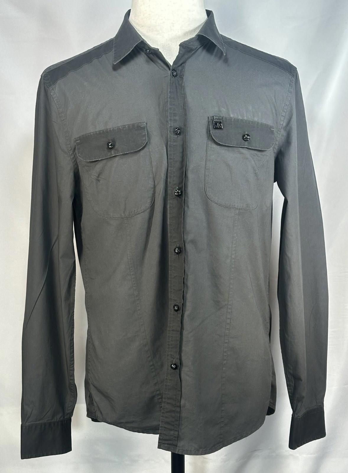 Armani Exchange Armani Exchange 100% Cotton Pocketed Button Up Green Mens M Size US M / EU 48-50 / 2 - 1 Thumbnail
