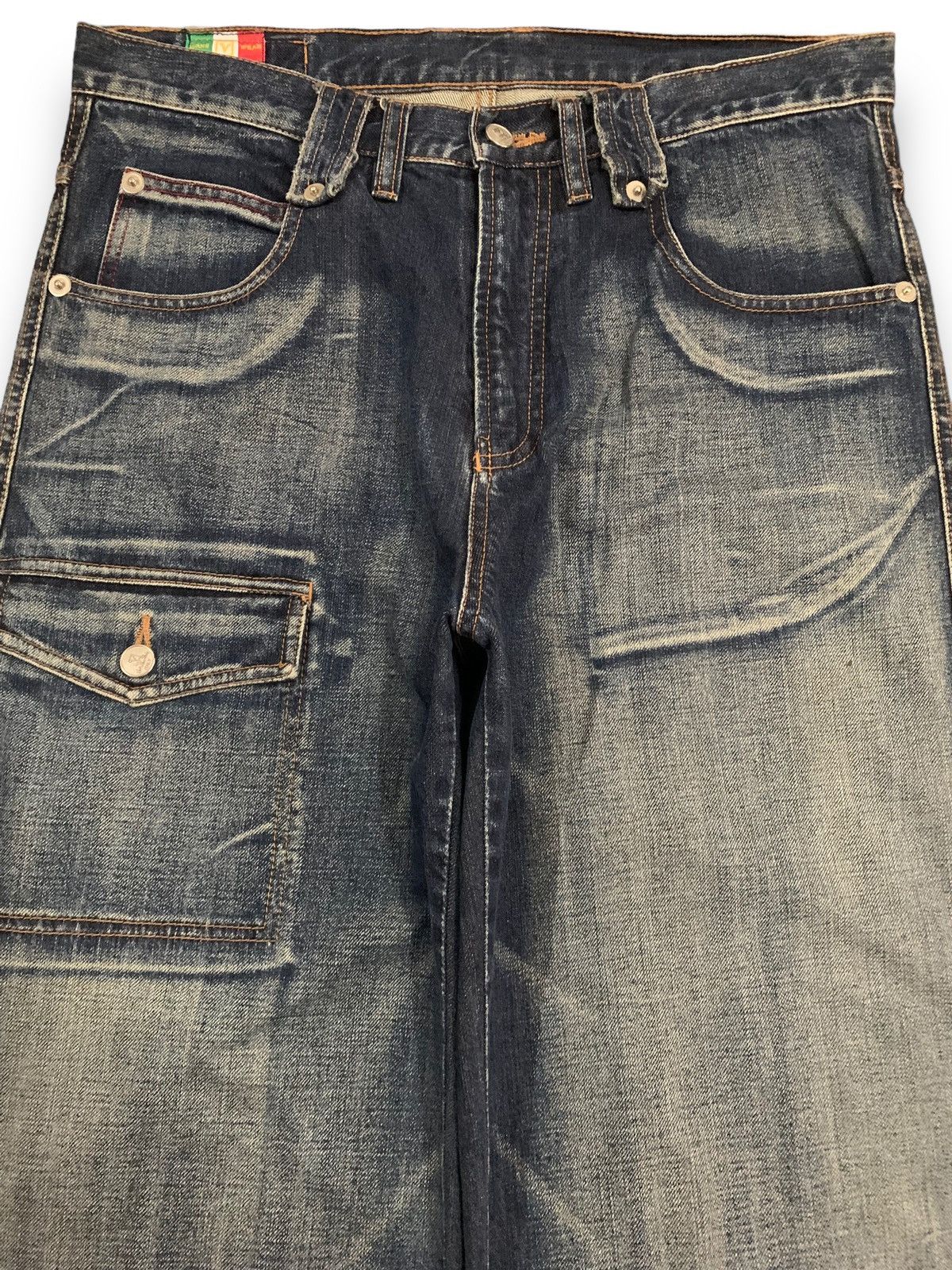 Valentino Vintage Valentino Rudy Italy Faded Baggy Bush Denim Pants Size US 33 - 3 Thumbnail