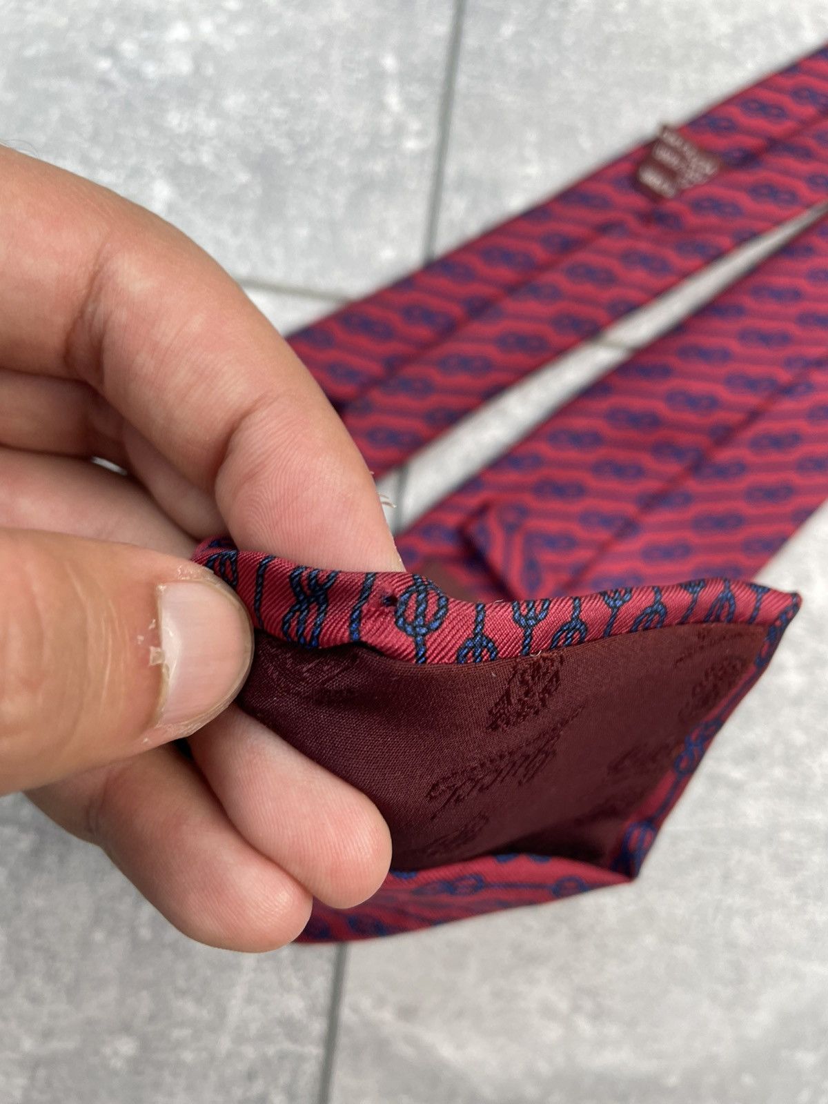 Gucci Gucci Silk Tie Mens Made in Italy Size ONE SIZE - 10 Thumbnail