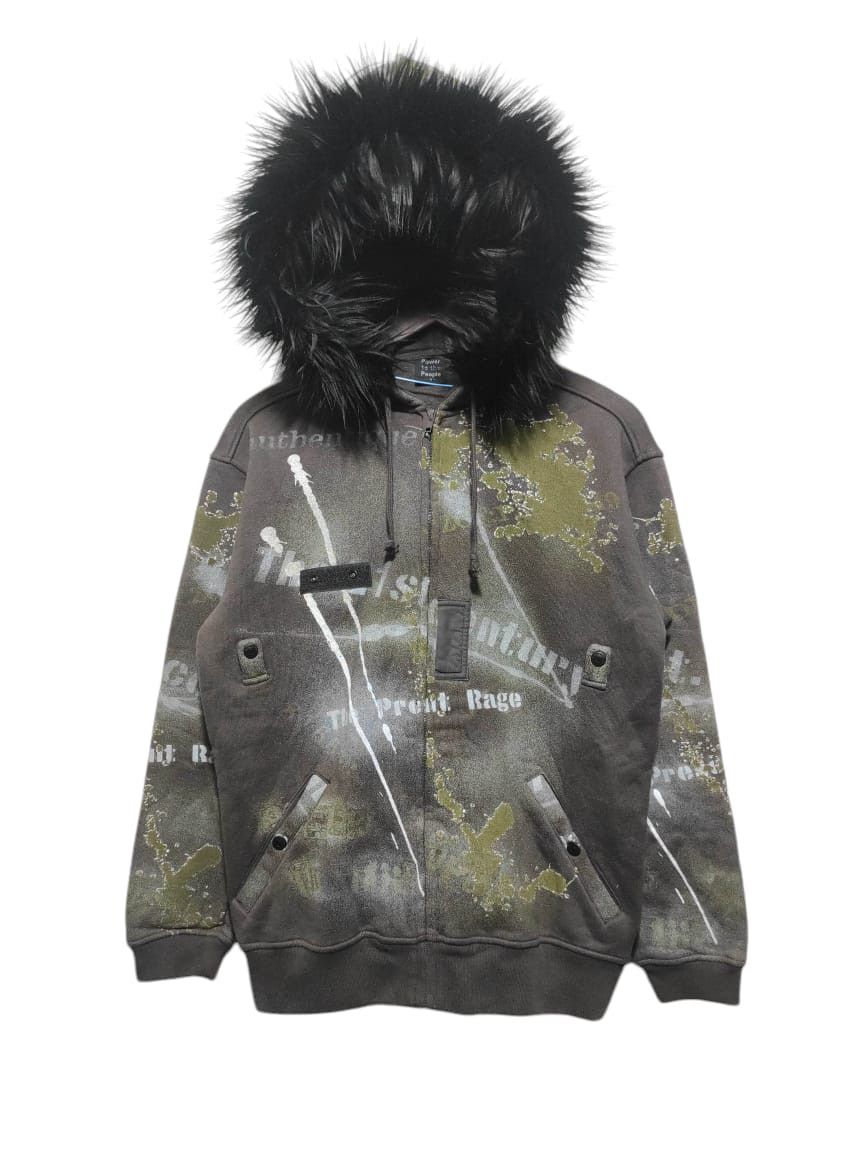 Japanese Brand Power to the People zip fur hoodie ifsix LGB style Size US M / EU 48-50 / 2 - 1 Thumbnail
