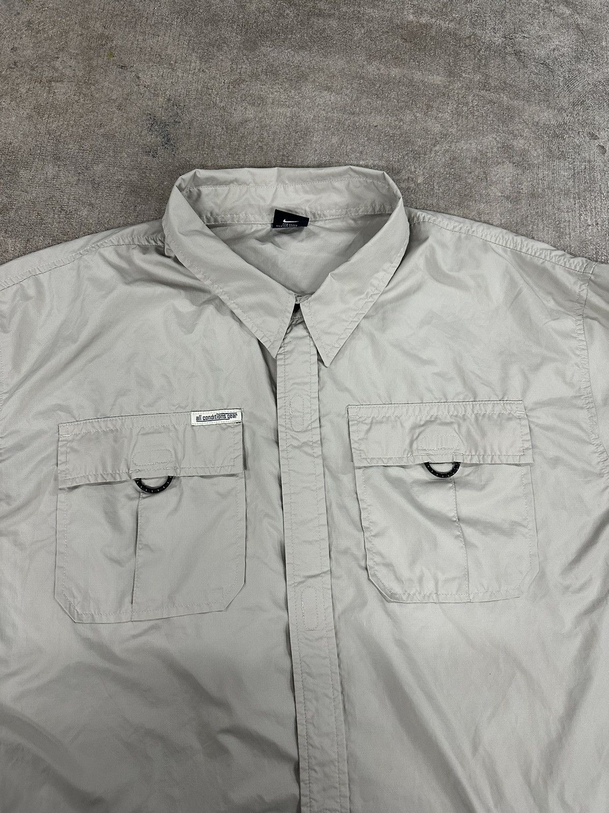 Nike ACG × Vintage Vintage 90s Nike ACG Utility Tactical Cream Windbreaker Size US XL / EU 56 / 4 - 6 Thumbnail