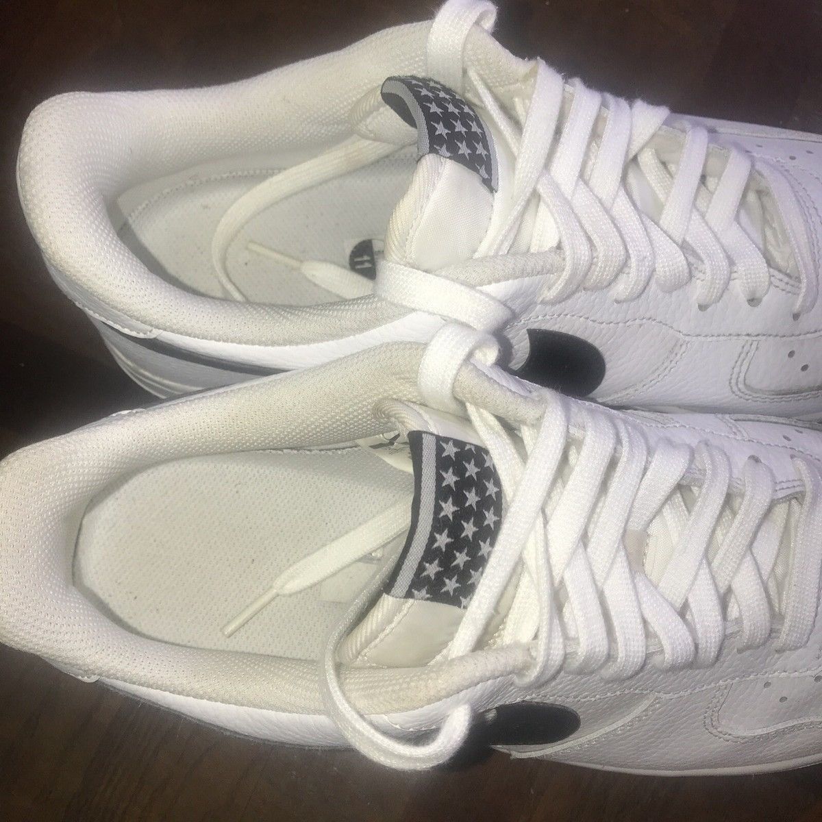Nike Nike Air Force 1 Low Stars White Black Size US 9.5 / EU 42-43 - 6 Thumbnail