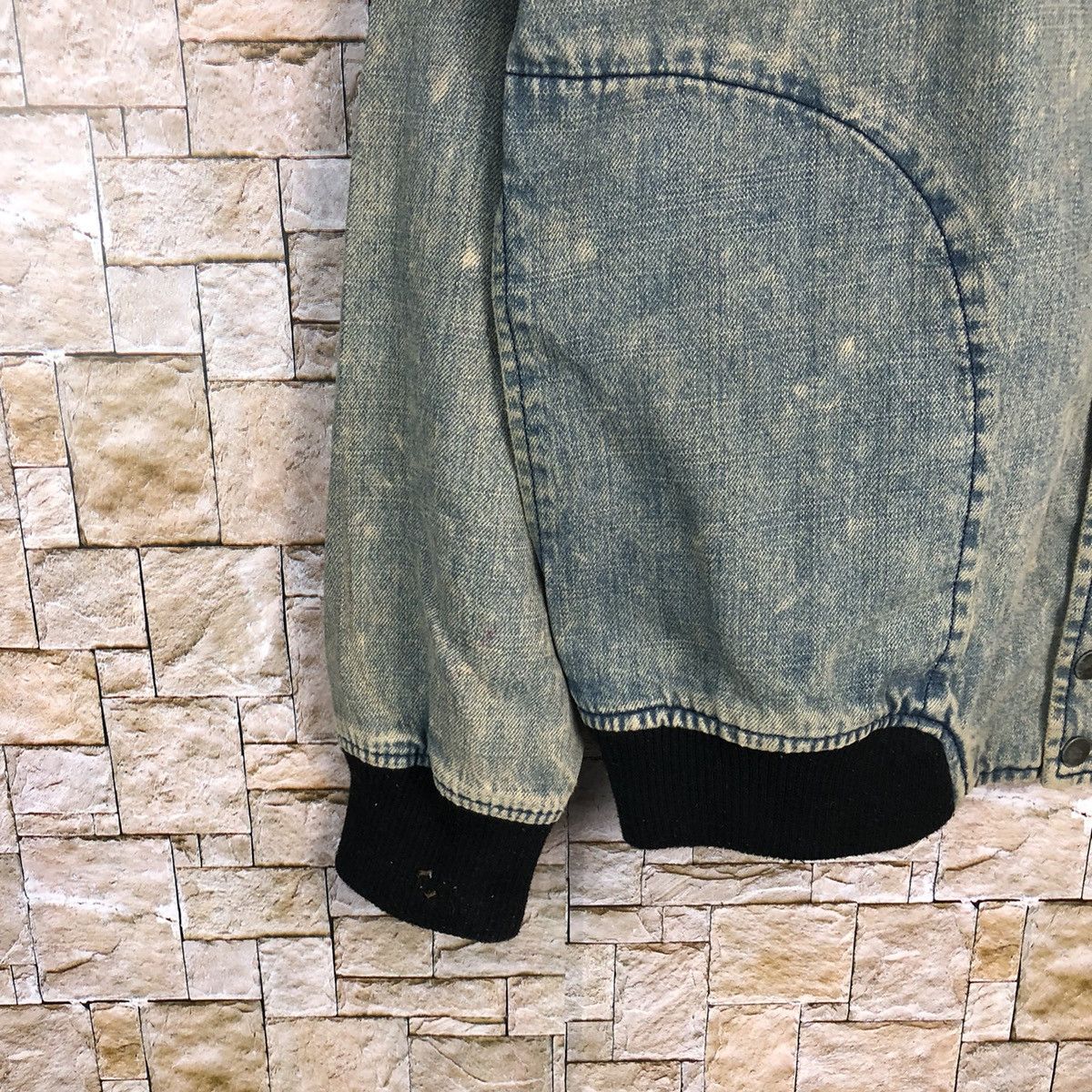 Japanese Brand Lucy Blue denim Bombers Jacket varsity #A272 Size US M / EU 48-50 / 2 - 7 Thumbnail