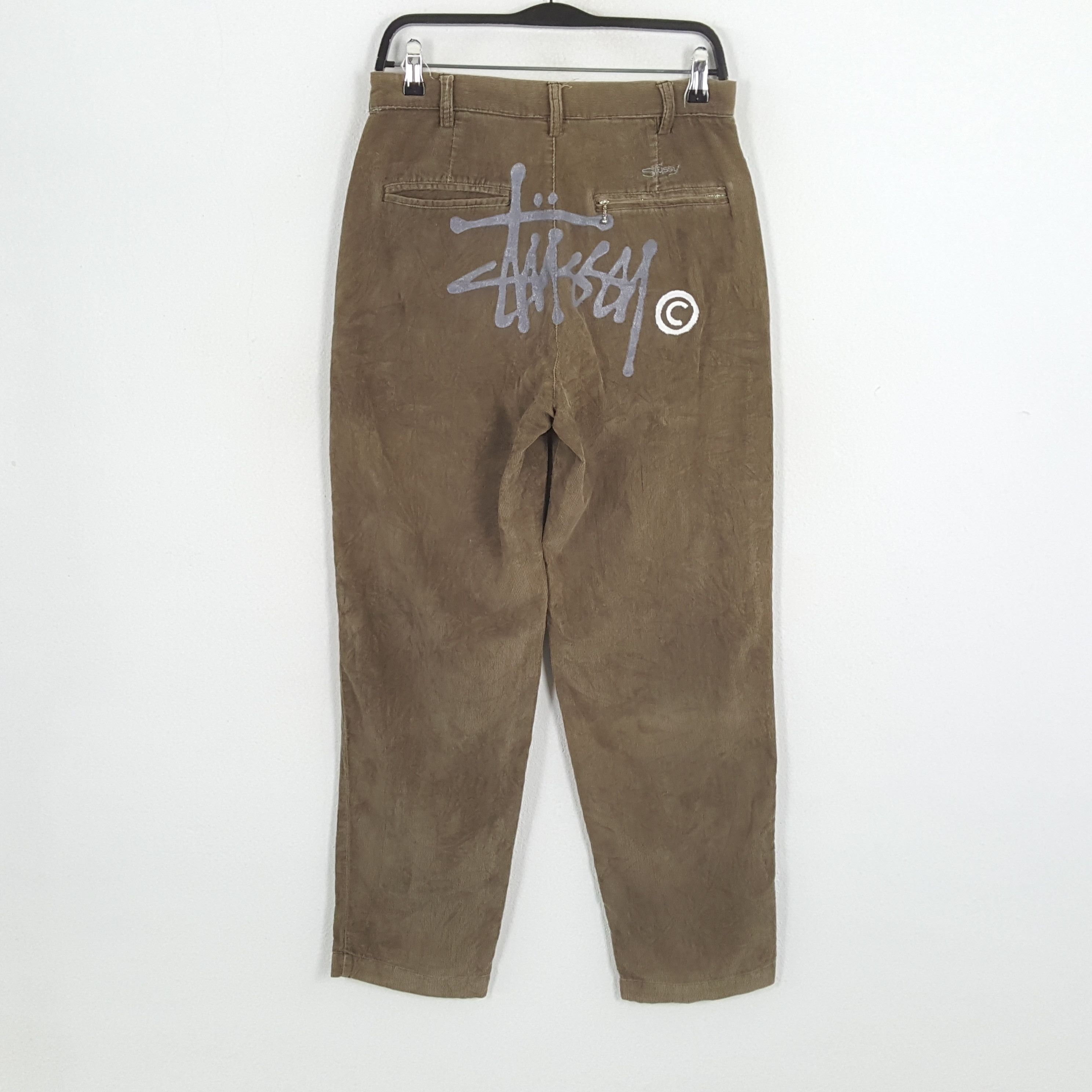 STUSSY Streetwear Style Custom Art Velvet Pants