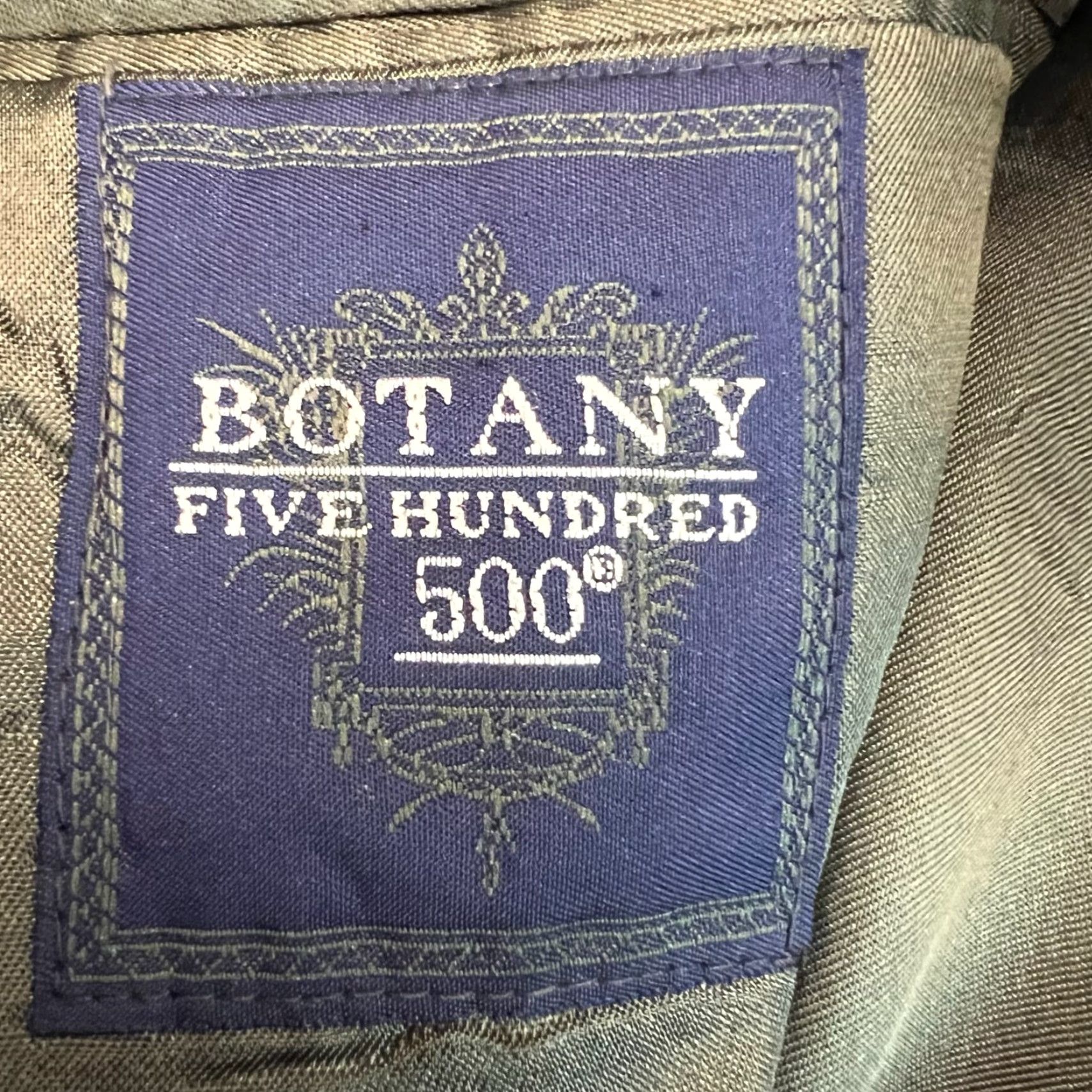 Vintage Botany 500 Dark Gray Classic Fit Wool Sport Coat Suit Jacket Blazer 44R Size 44R - 6 Thumbnail