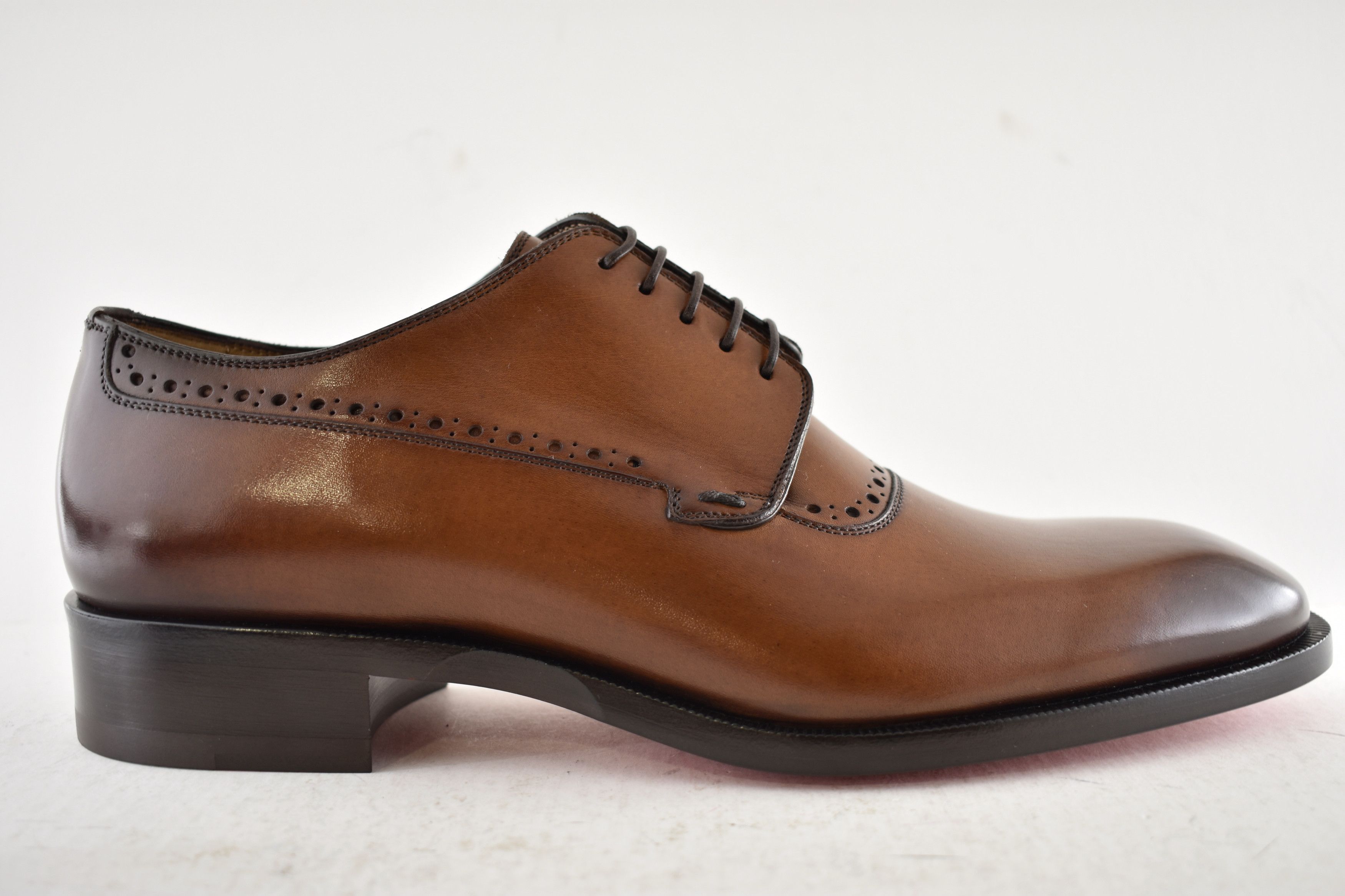 Christian Louboutin Sartoby Flat Brown Leather Dress Oxford Derby Loafer 45 12 Size US 12 / EU 45 - 2 Thumbnail