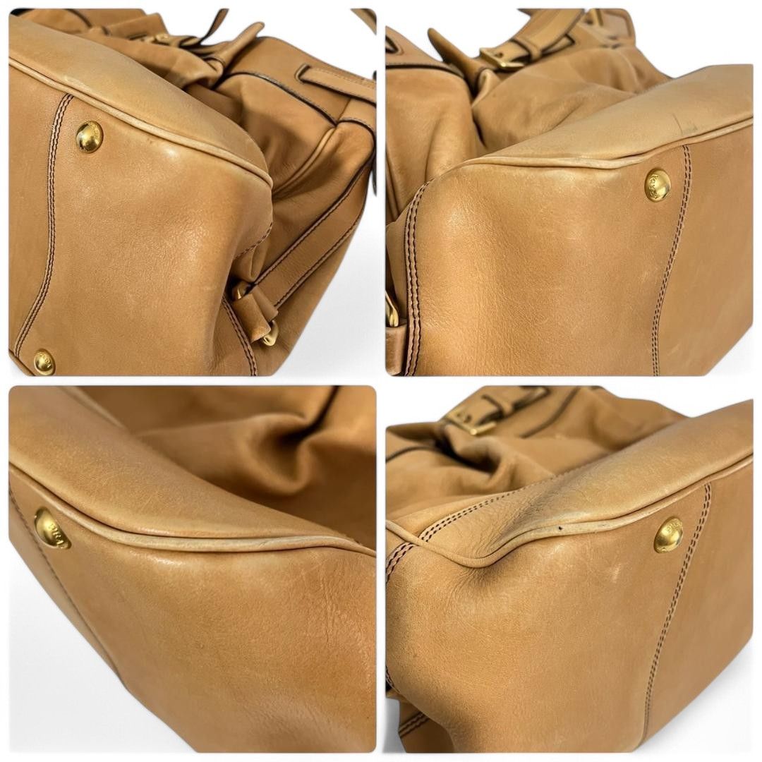 Prada Prada - Brown Leather Shoulder Bag Vintage Nappa Size ONE SIZE - 5 Thumbnail