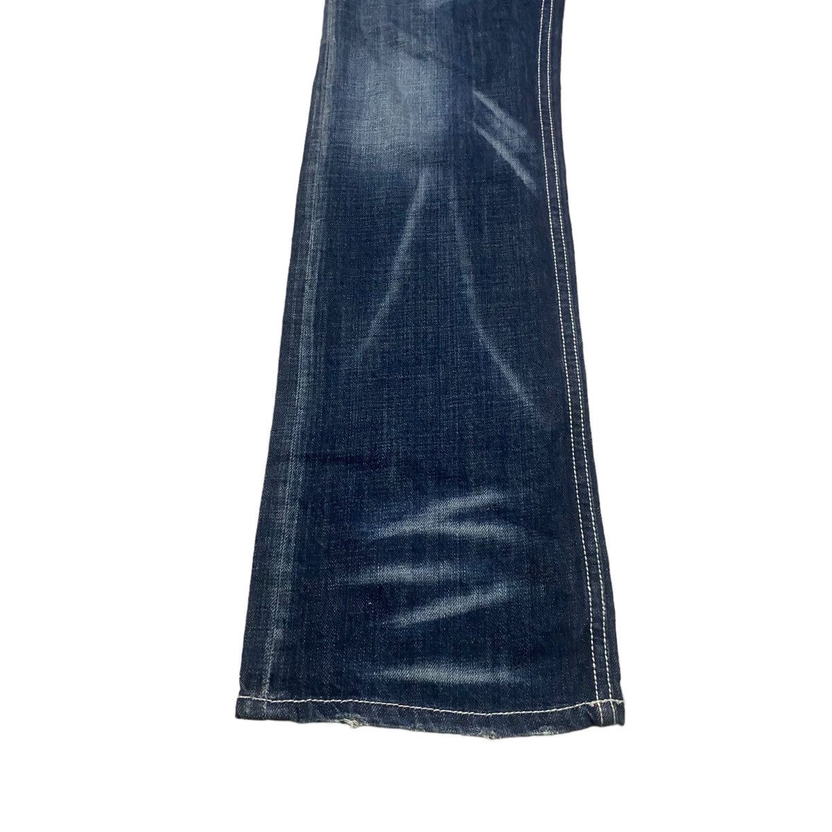 Japanese Brand ARMY OF NO Whisker Denim Flare Jeans Size US 30 / EU 46 - 7 Thumbnail