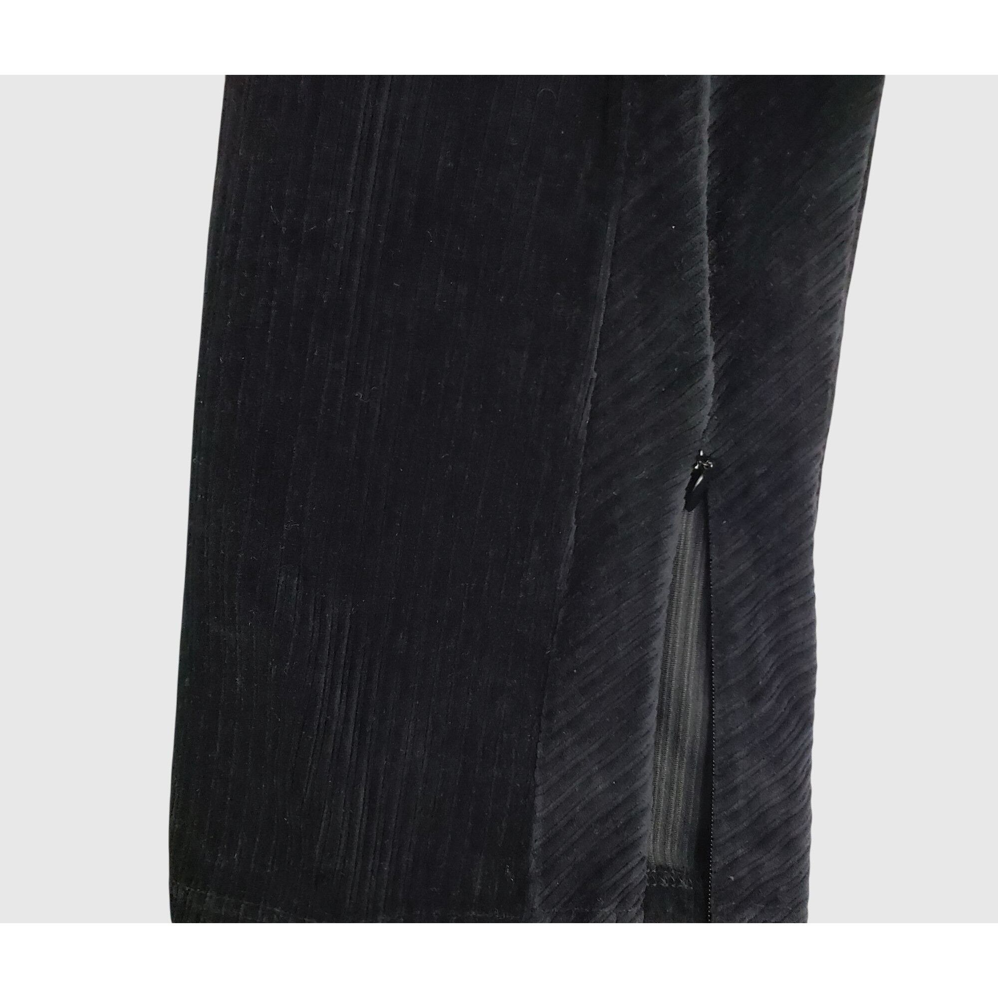Maniere De Vior Manière De Voir Black Corduroy Flare Pants Size 14 Tall Inse Size 36" / US 14 / IT 50 - 4 Thumbnail