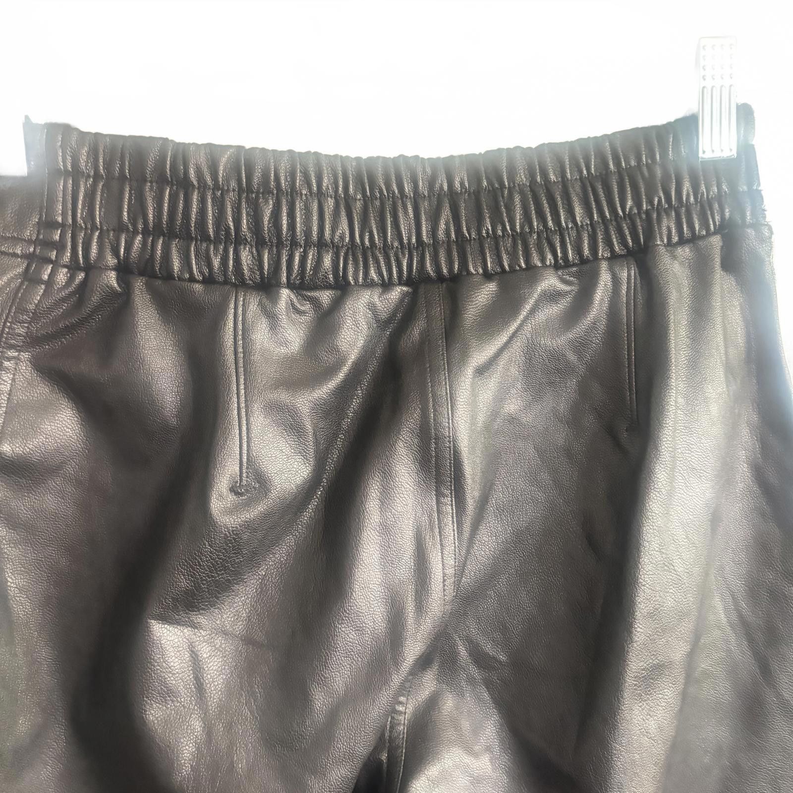 Domenico Spano SPANX Women's Black Faux Leather Pants Size 28" / US 6 / IT 42 - 5 Thumbnail