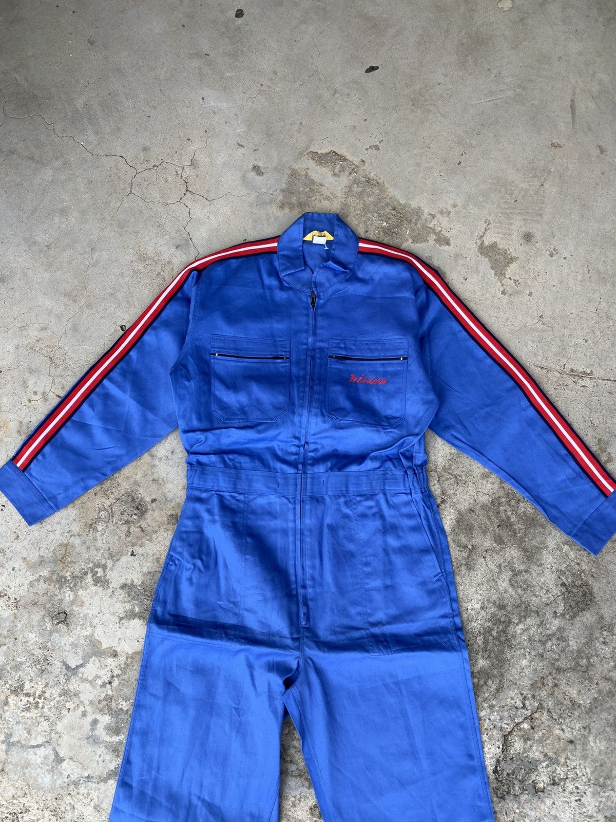Other Vintage Nissan Mechanic Coveralls – Blue Workwear Jumpsuit Size US 35 - 5 Thumbnail