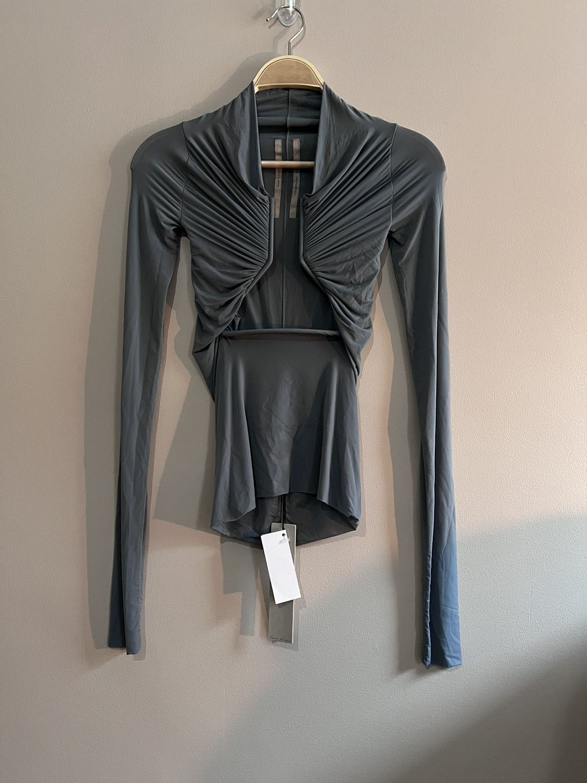 image of Rick Owens Prong Open Front T-Shirt in Bruise, Women's (Size Small)