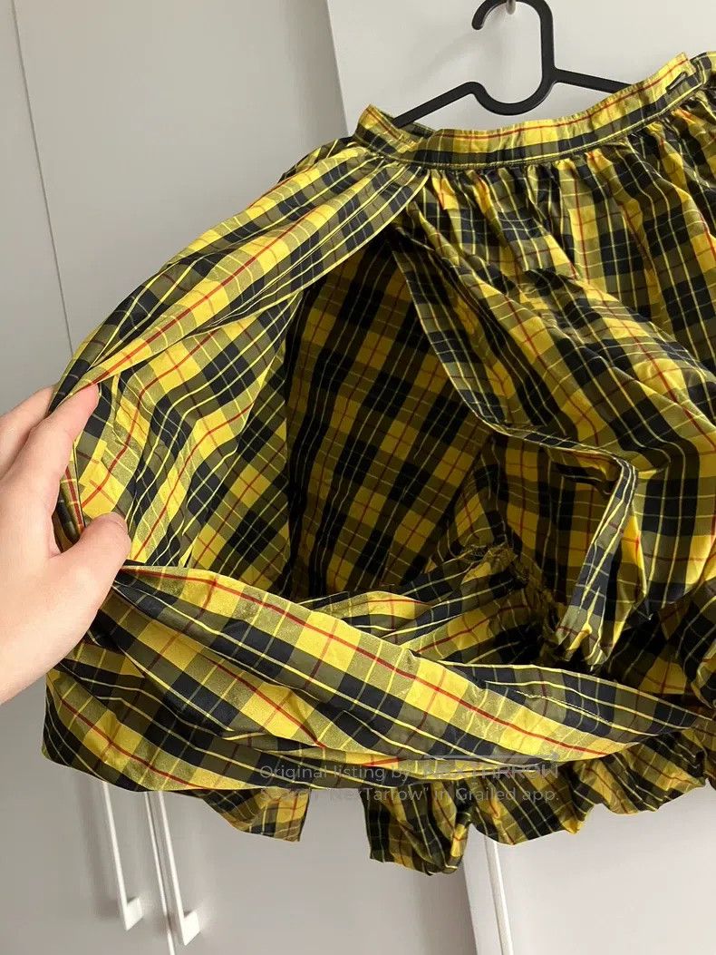 Comme des Garcons Comme Des Garcons size S Yellow plaid puffy skirt Size 23" - 6 Thumbnail