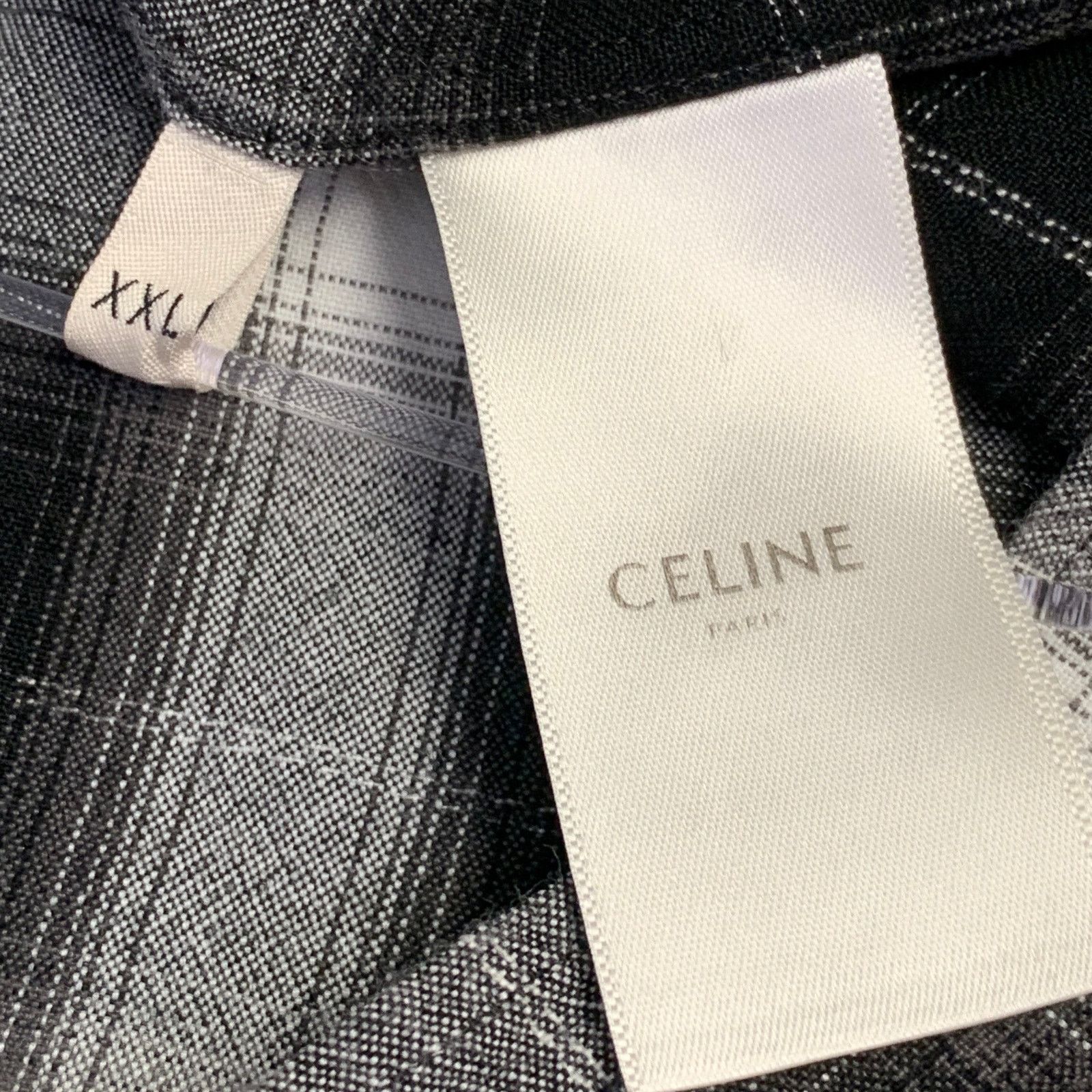 Celine CELINE Black White Plaid Viscose Cotton Button Down Shirt Size US XXL / EU 58 / 5 - 5 Thumbnail