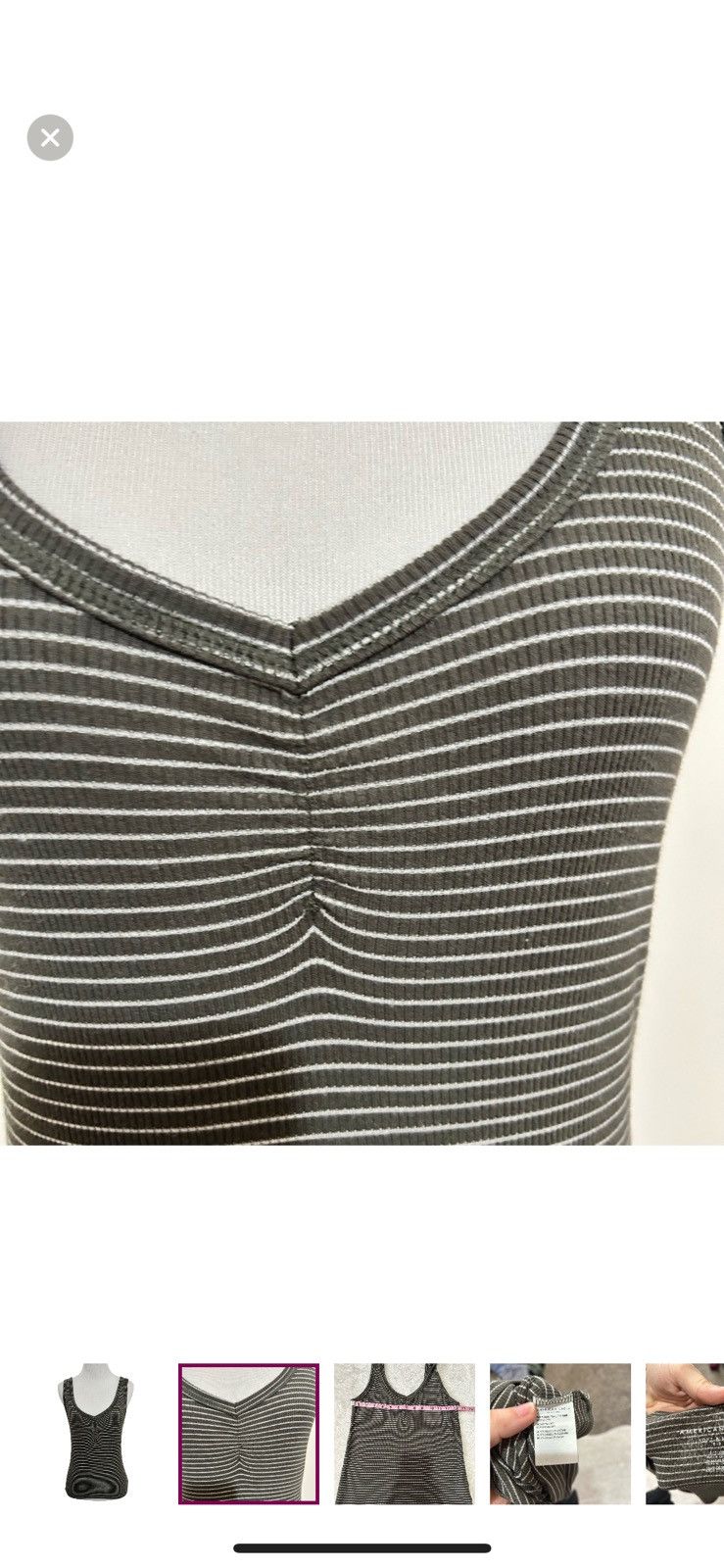 American Eagle Outfitters American eagle outfitters small striped ribbed tank top Size S / US 4 / IT 40 - 3 Thumbnail